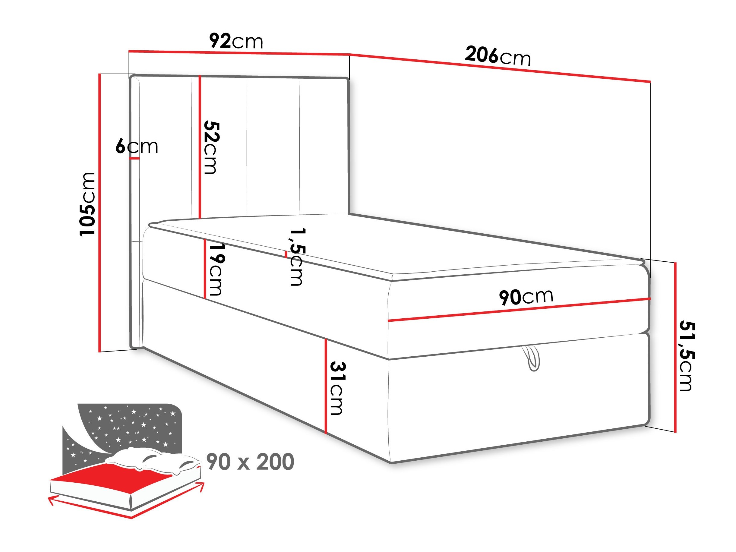 Continental bed Oppidum I (Polo 891)