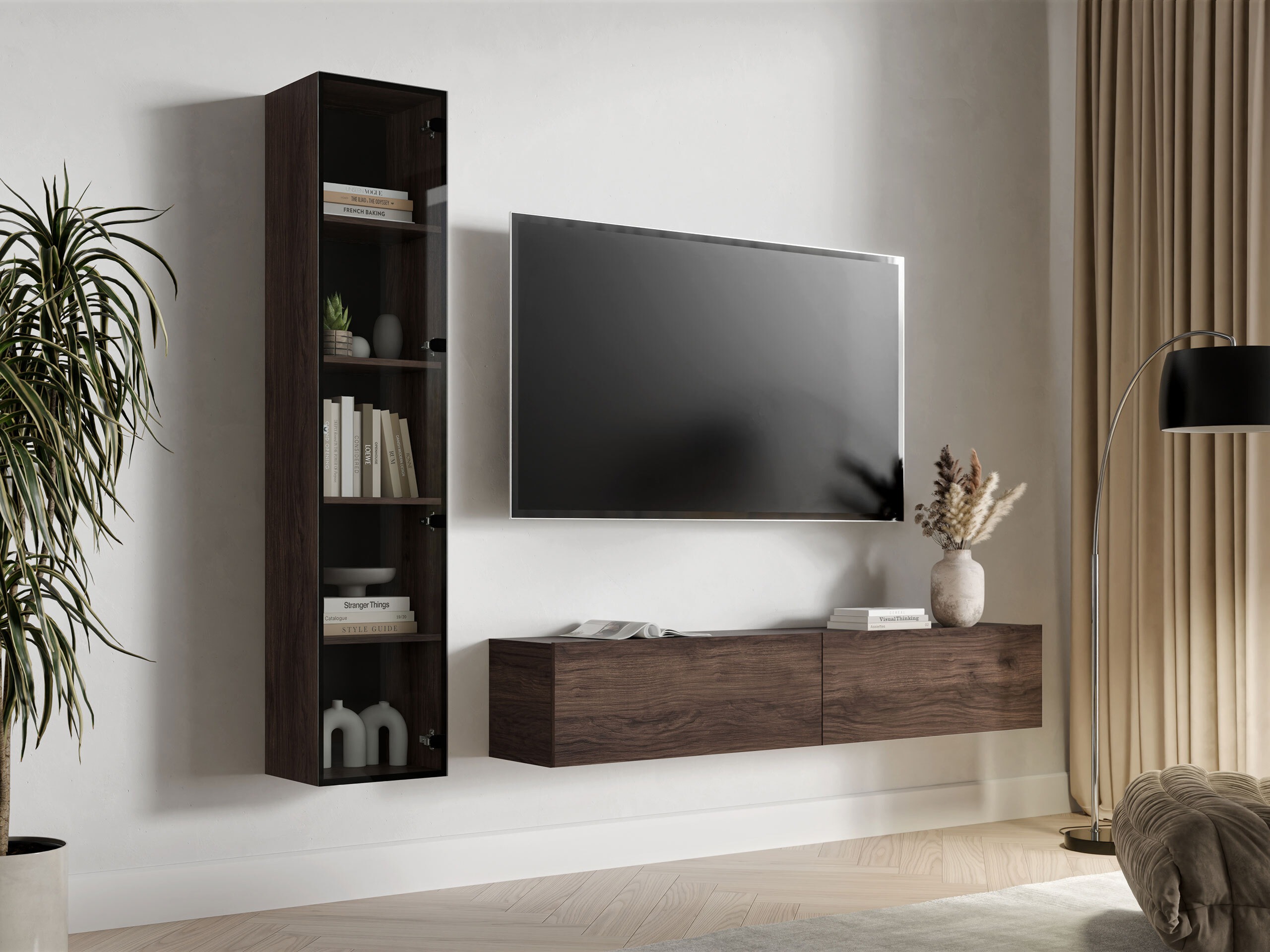 Wall shelf Donos I (Walnut)