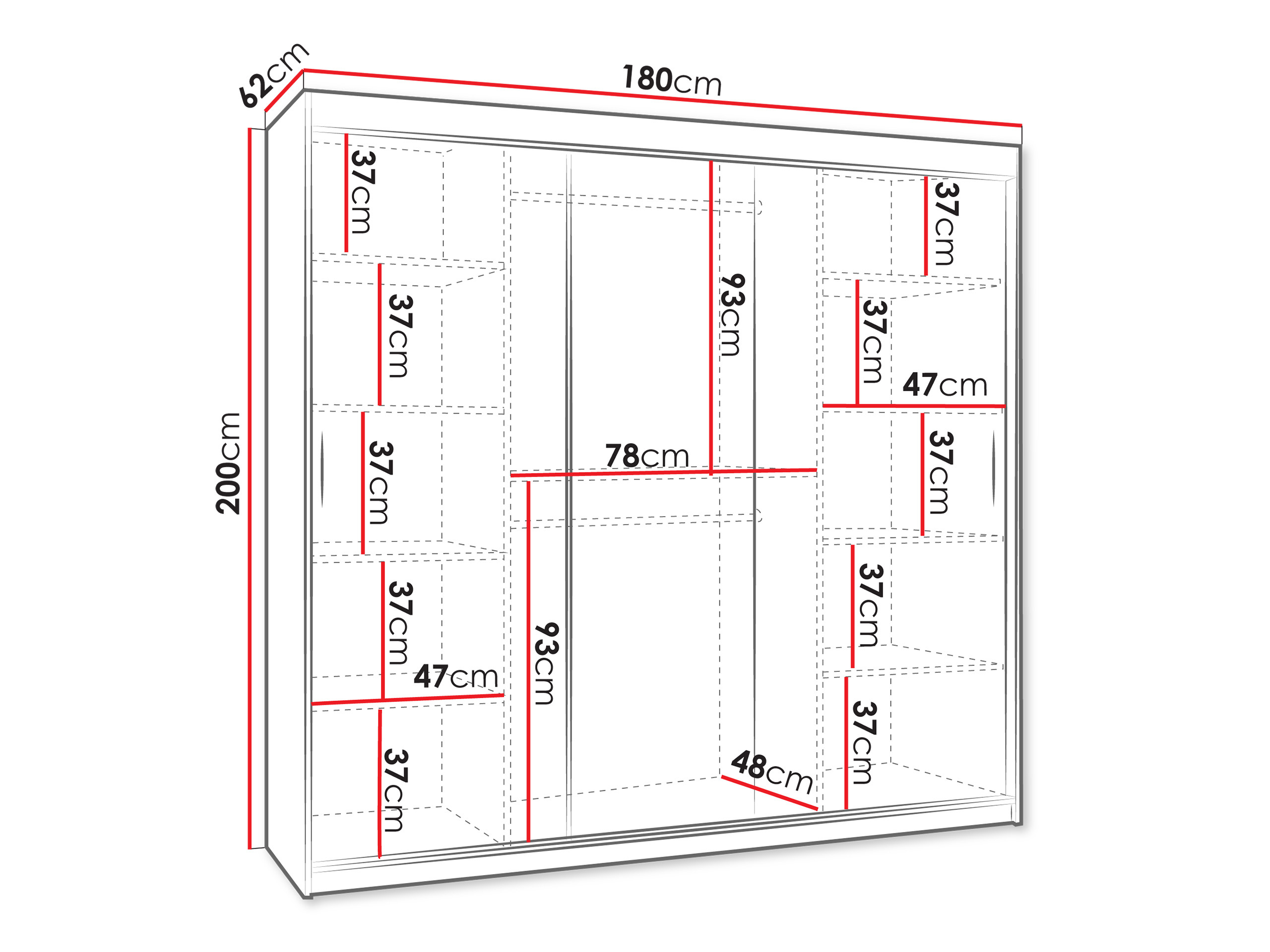 Wardrobe Hartford 506 (Walnut)