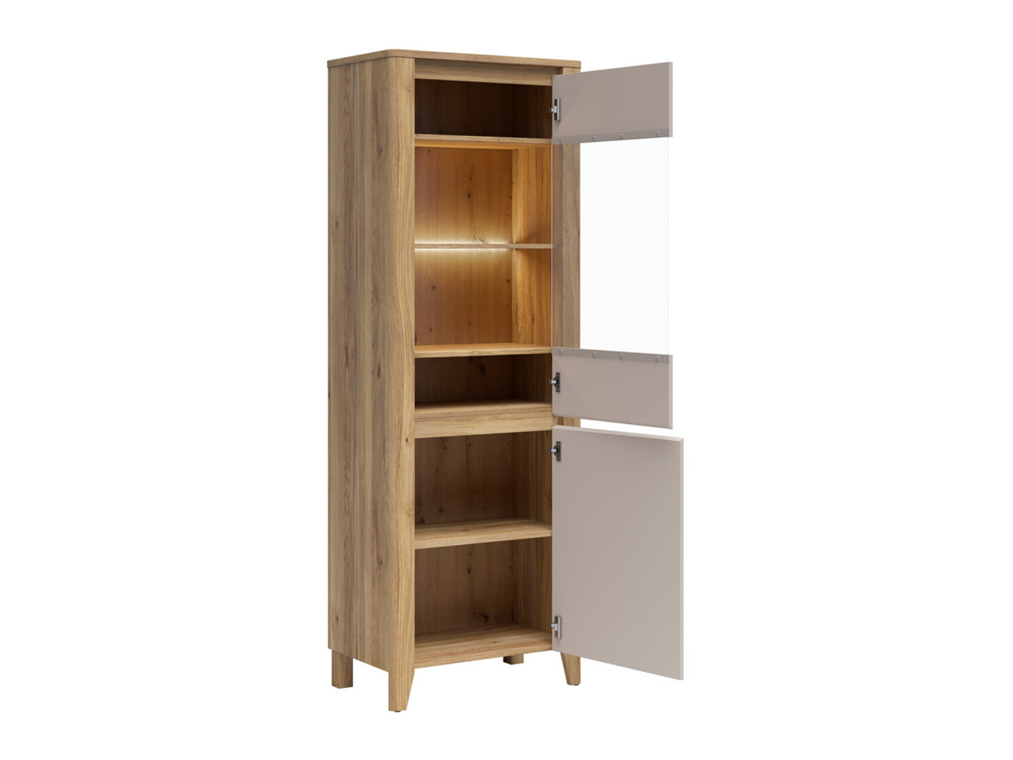 Bookcase Talduno 104 (Light oak + Cashmere)