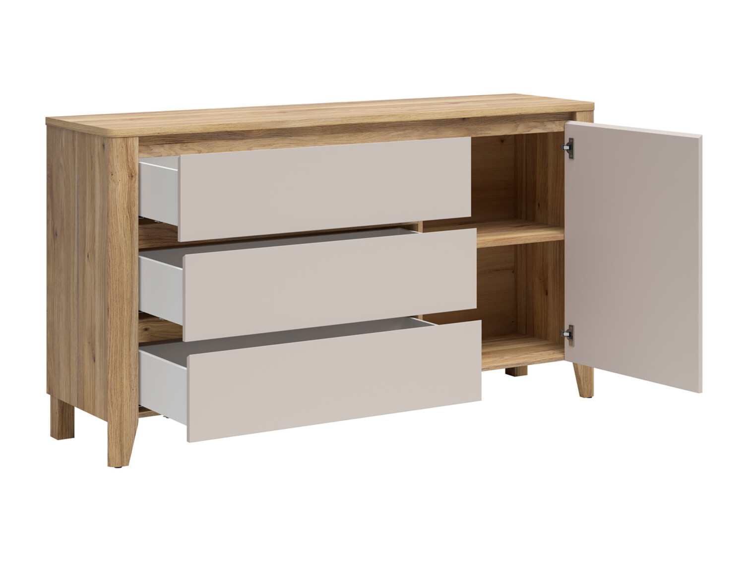 Chest of drawers Talduno 105 (Light oak + Cashmere)