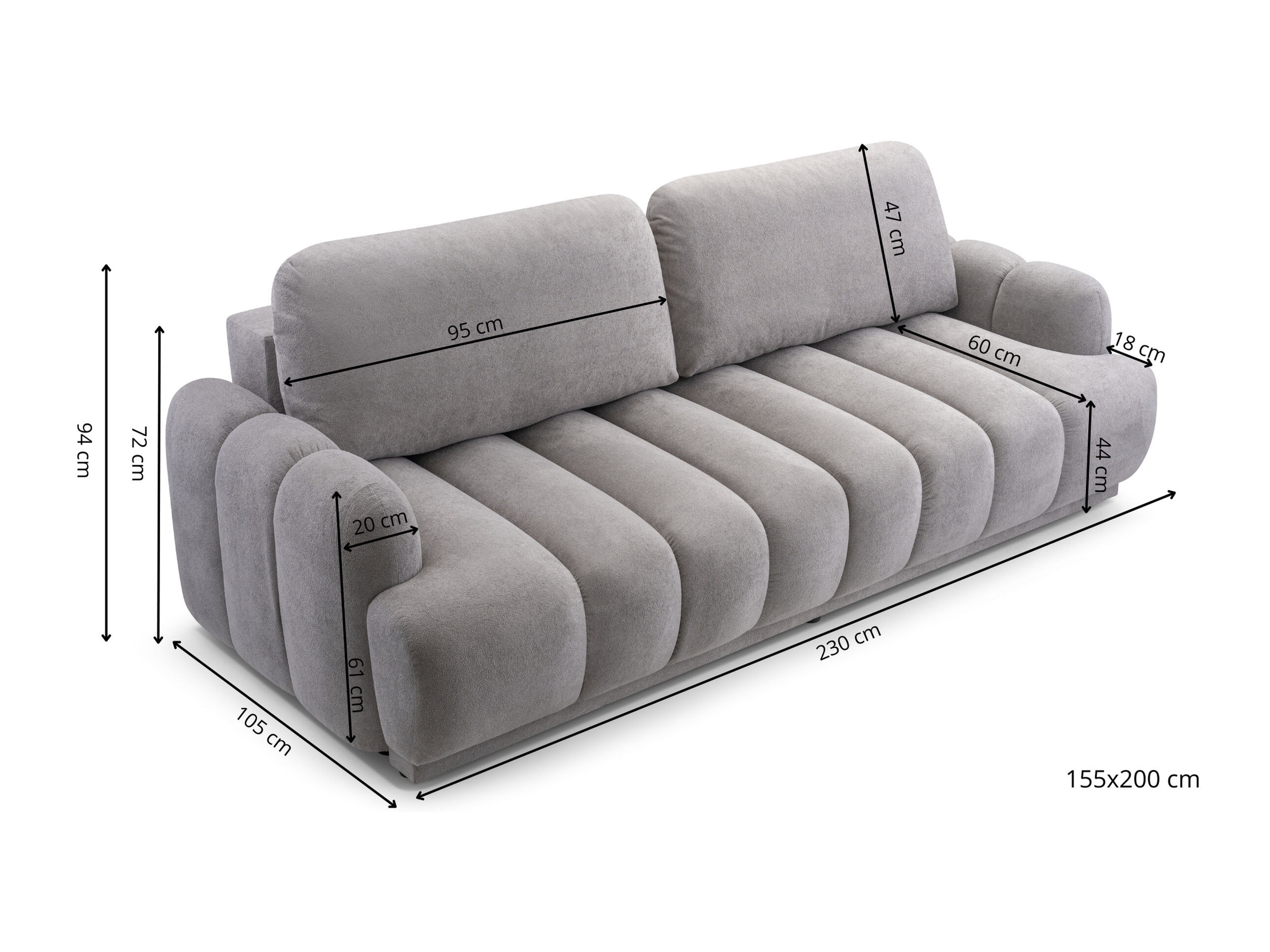 Sofa bed Lufkin 131 (Gerra 80)
