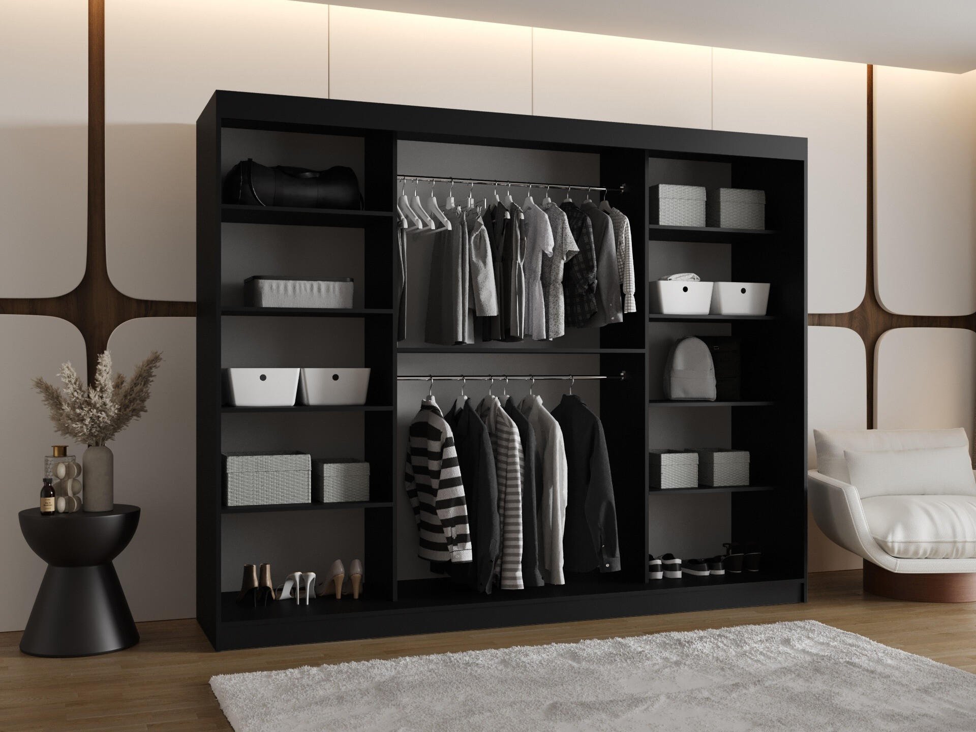 Wardrobe Hartford 497 (Black)