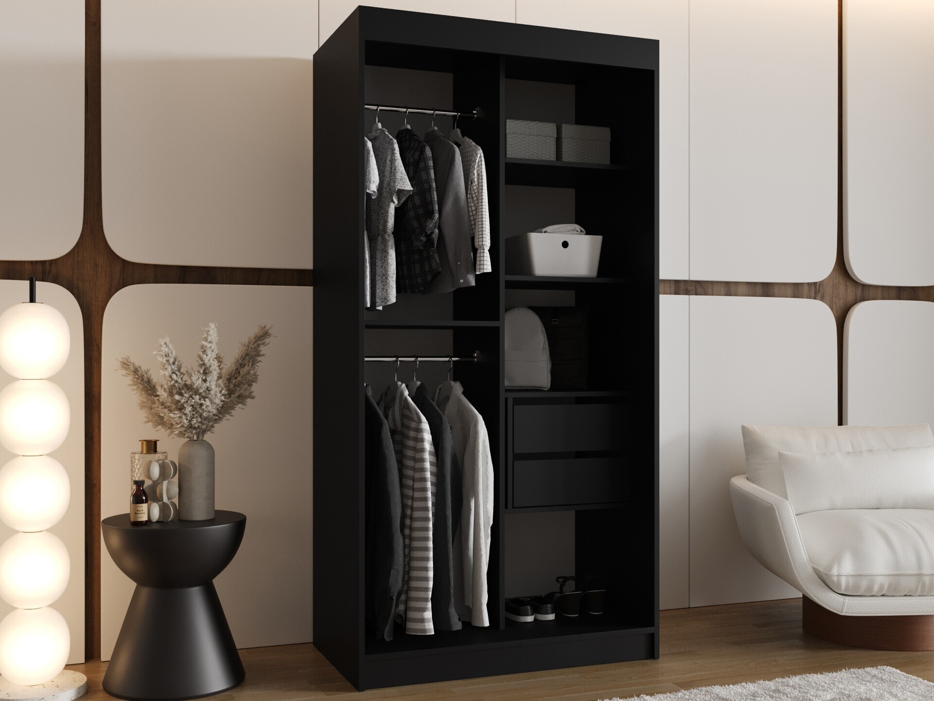 Wardrobe Hartford 498 (Black)