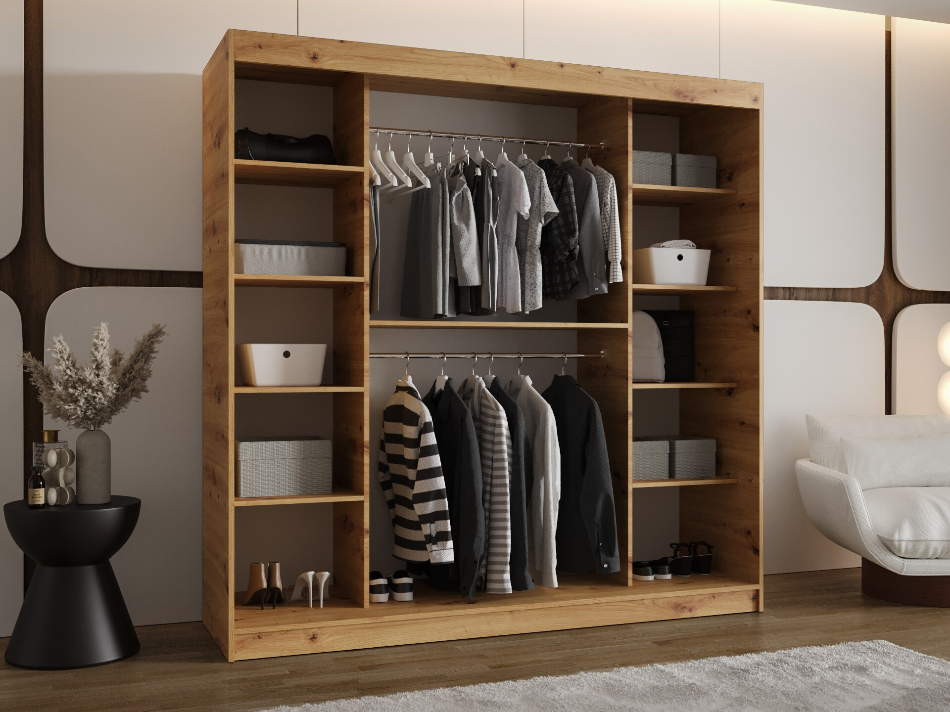 Wardrobe Hartford 499 (Artisan oak)