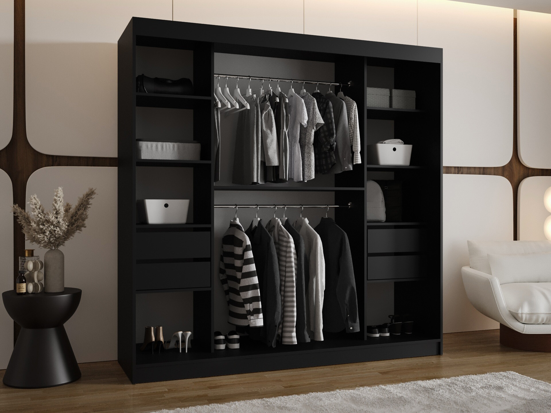 Wardrobe Hartford 499 (Black)