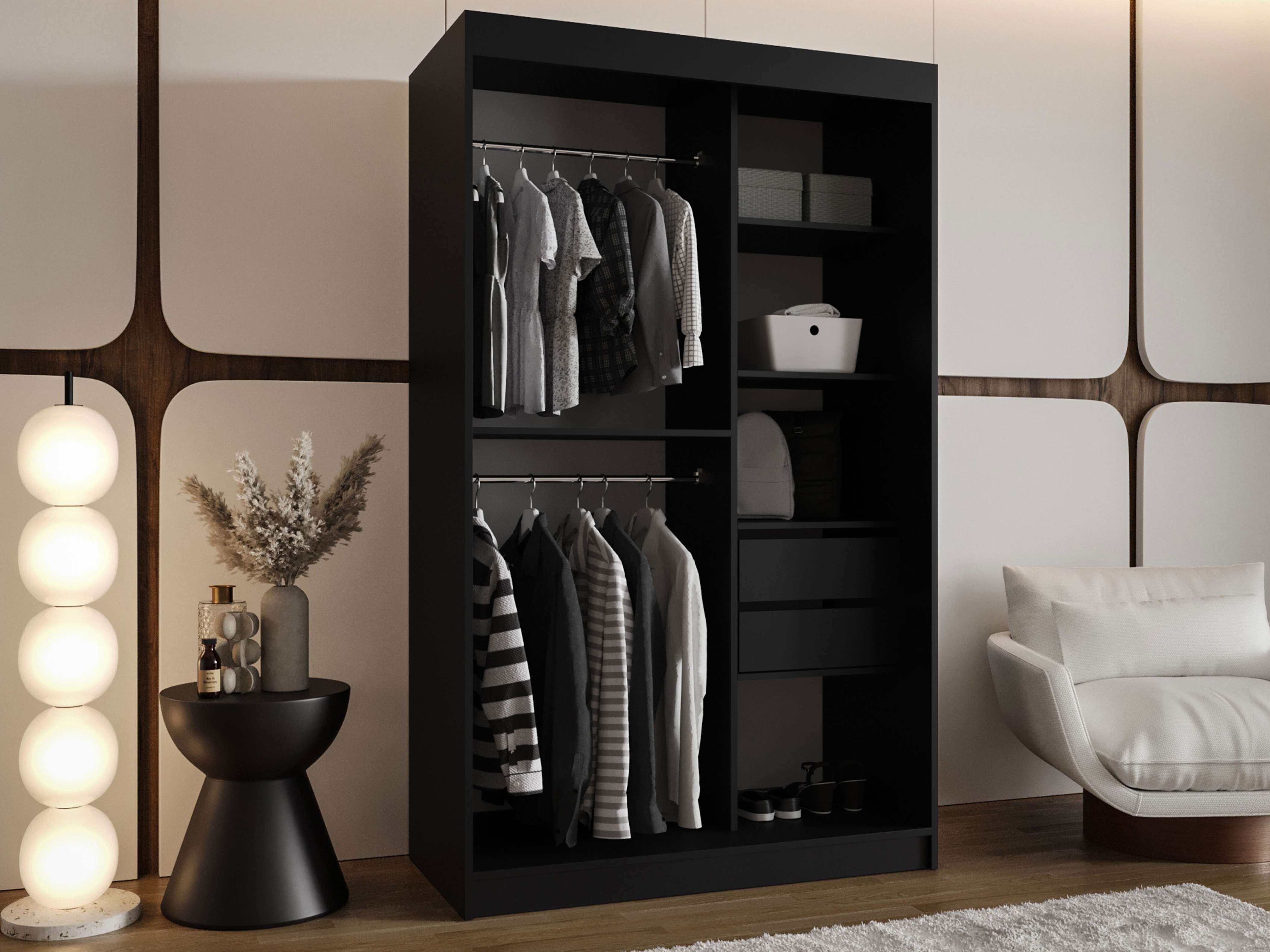 Wardrobe Hartford 501 (Black)