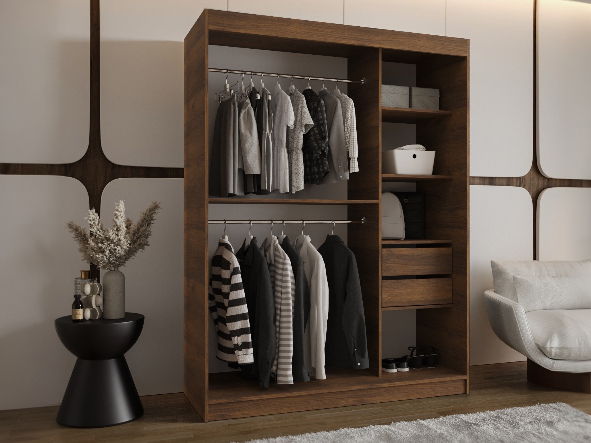 Wardrobe Hartford 502 (Walnut)