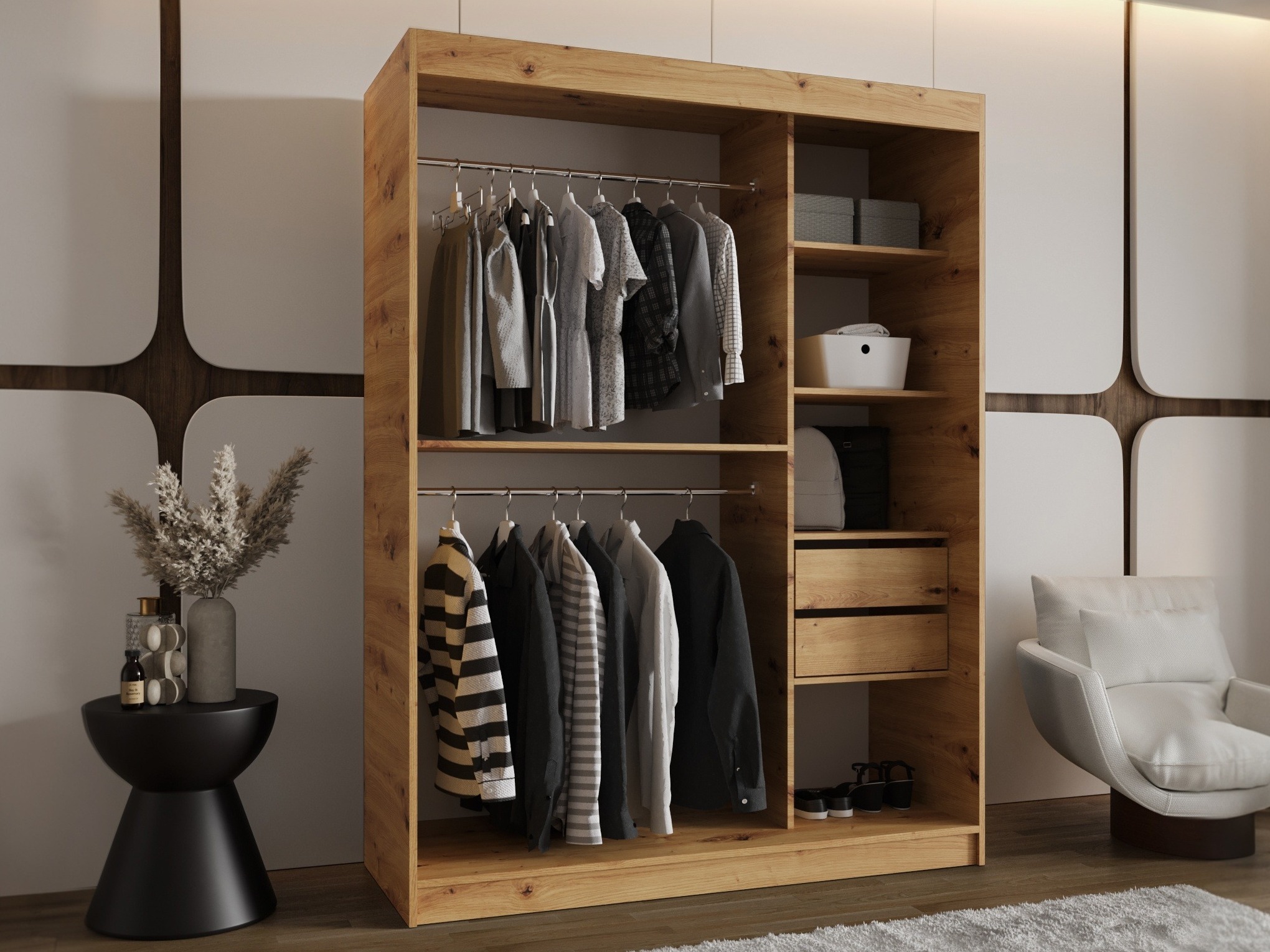 Wardrobe Hartford 503 (Artisan oak)