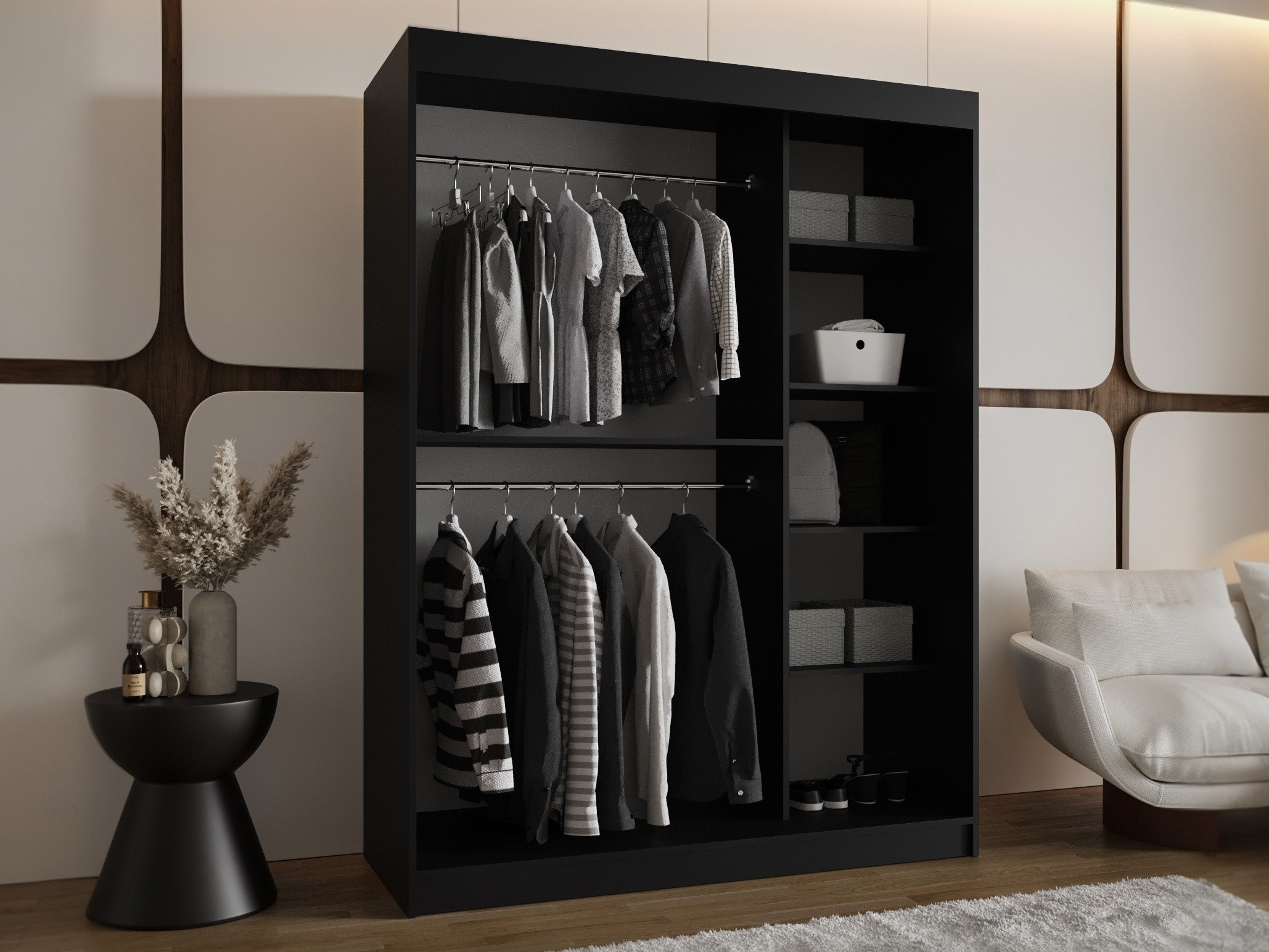 Wardrobe Hartford 503 (Black)