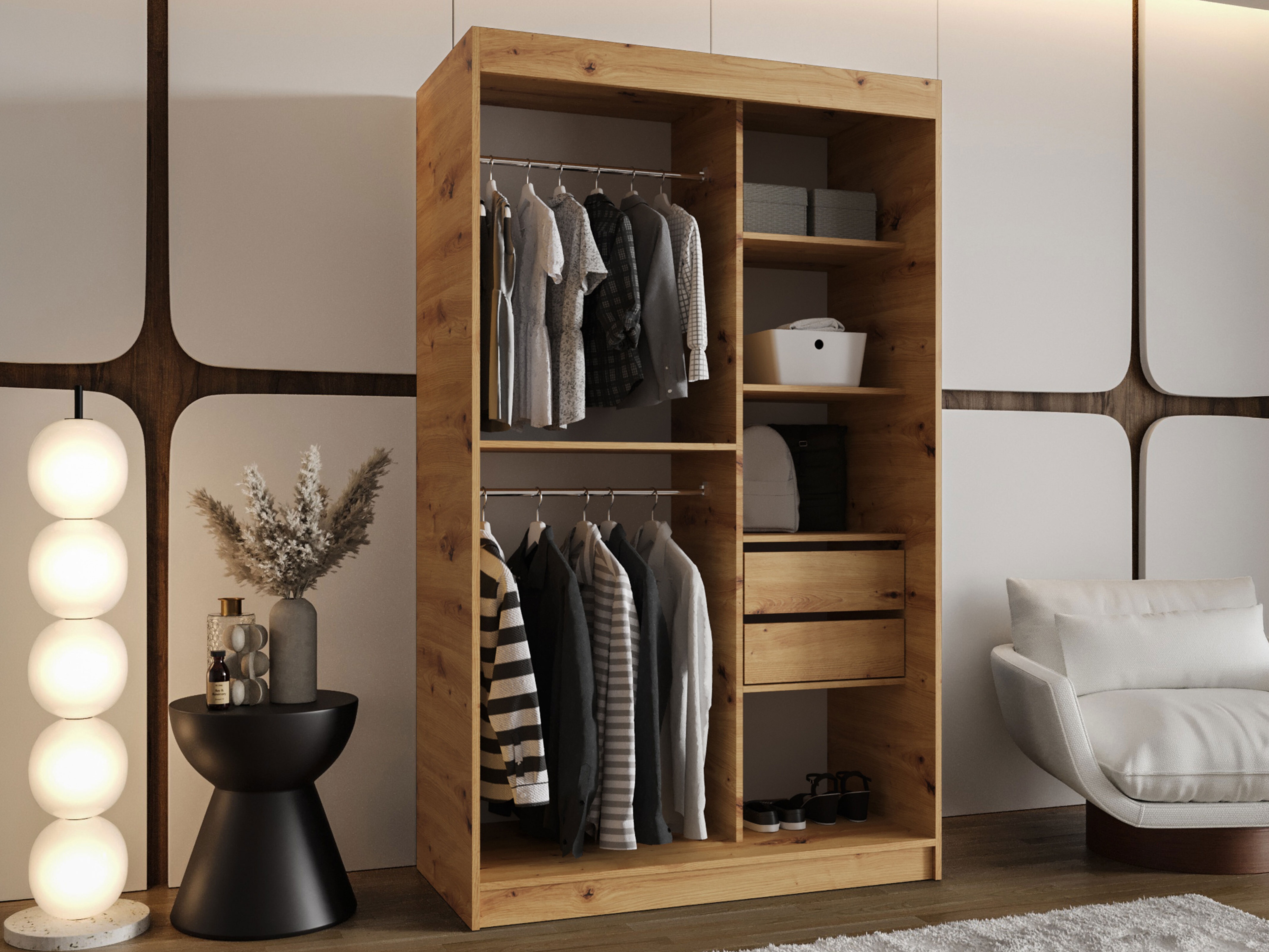Wardrobe Hartford 504 (Artisan oak)