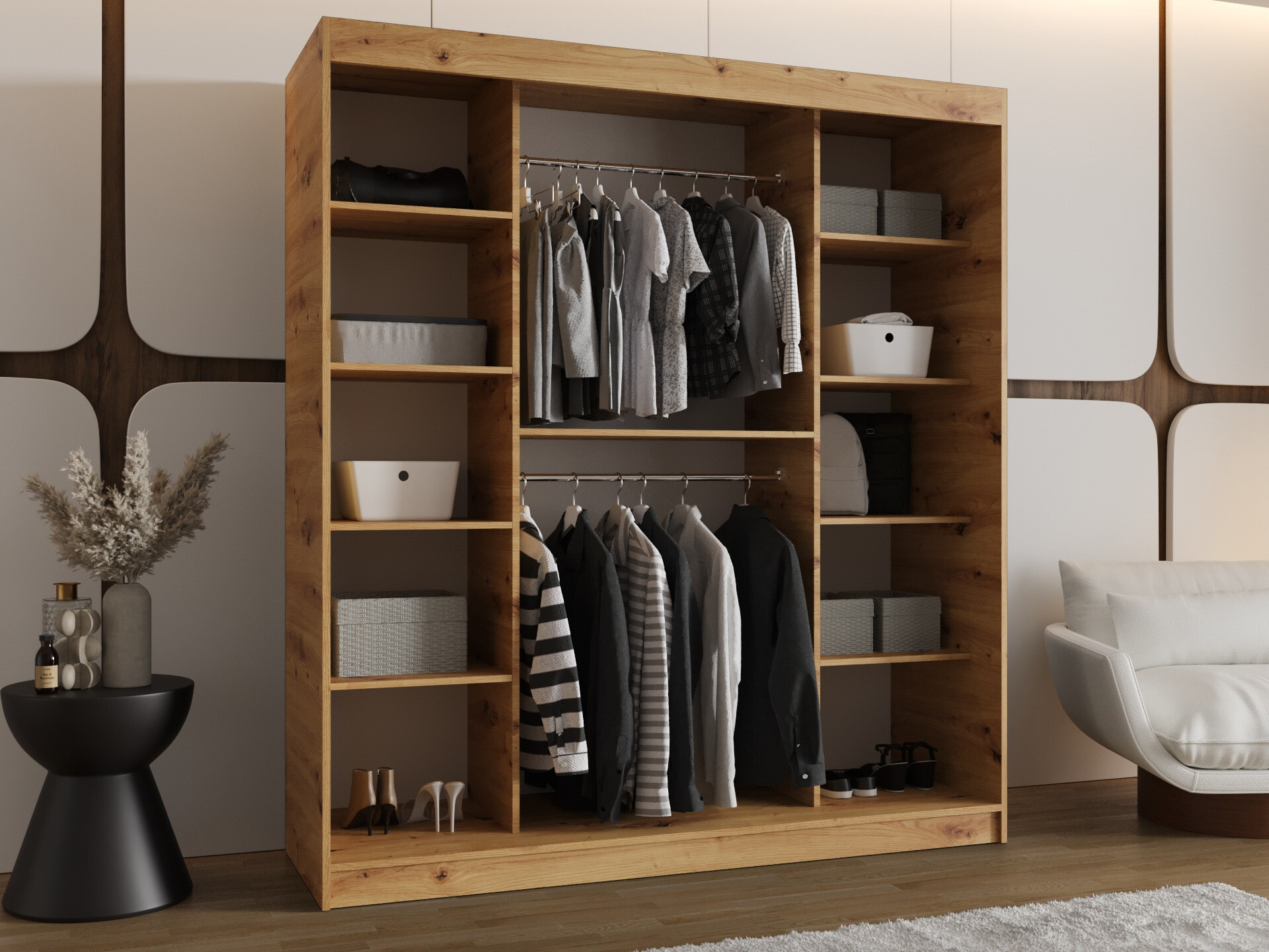 Wardrobe Hartford 506 (Artisan oak)
