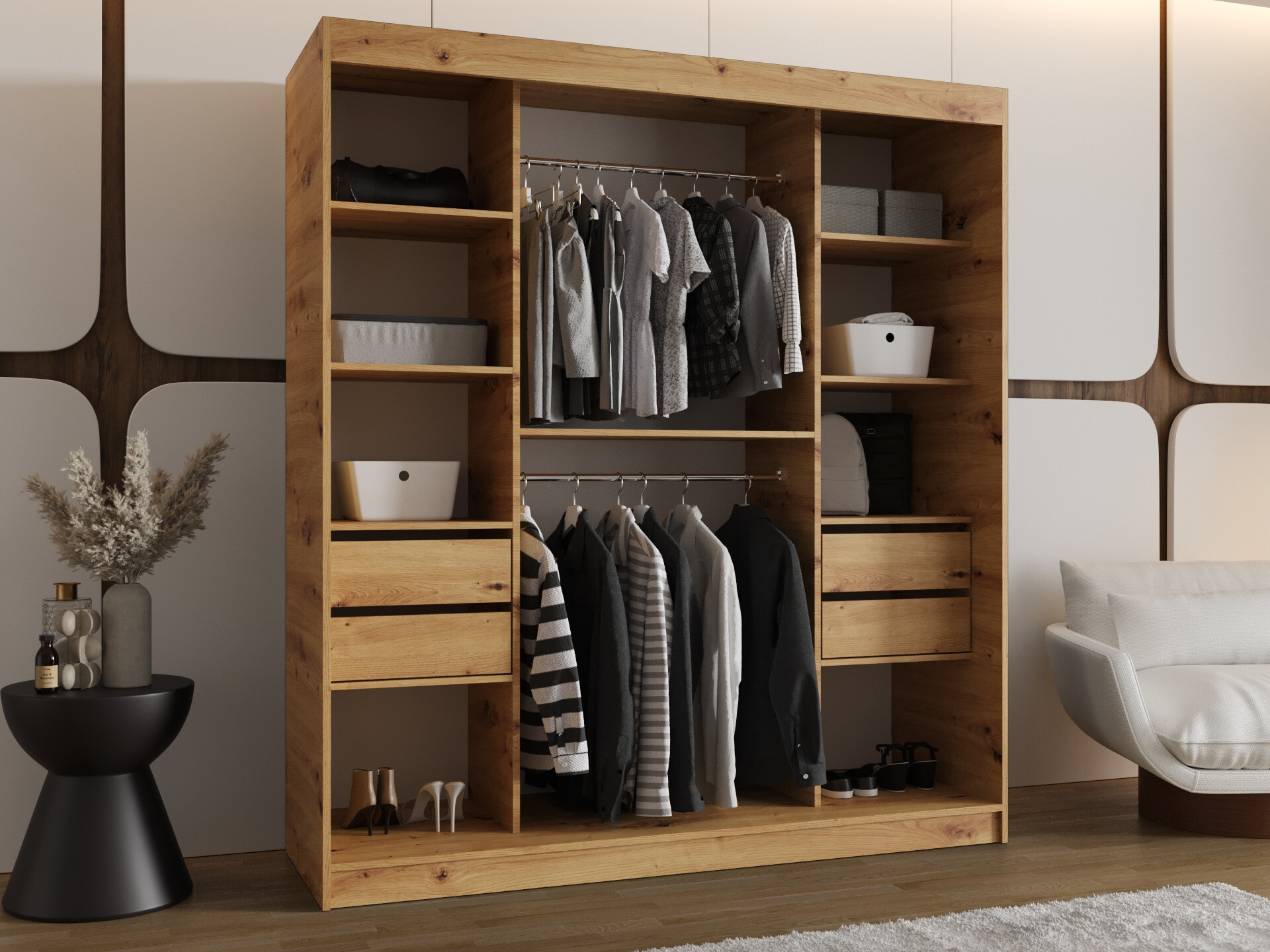 Wardrobe Hartford 506 (Artisan oak)