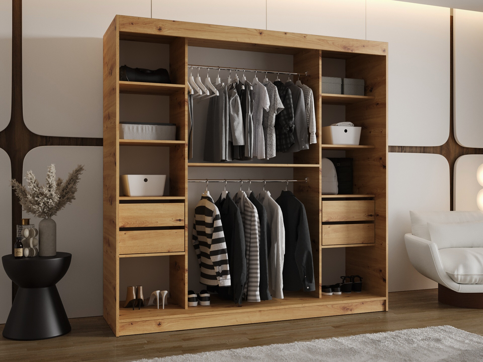 Wardrobe Hartford 507 (Artisan oak)