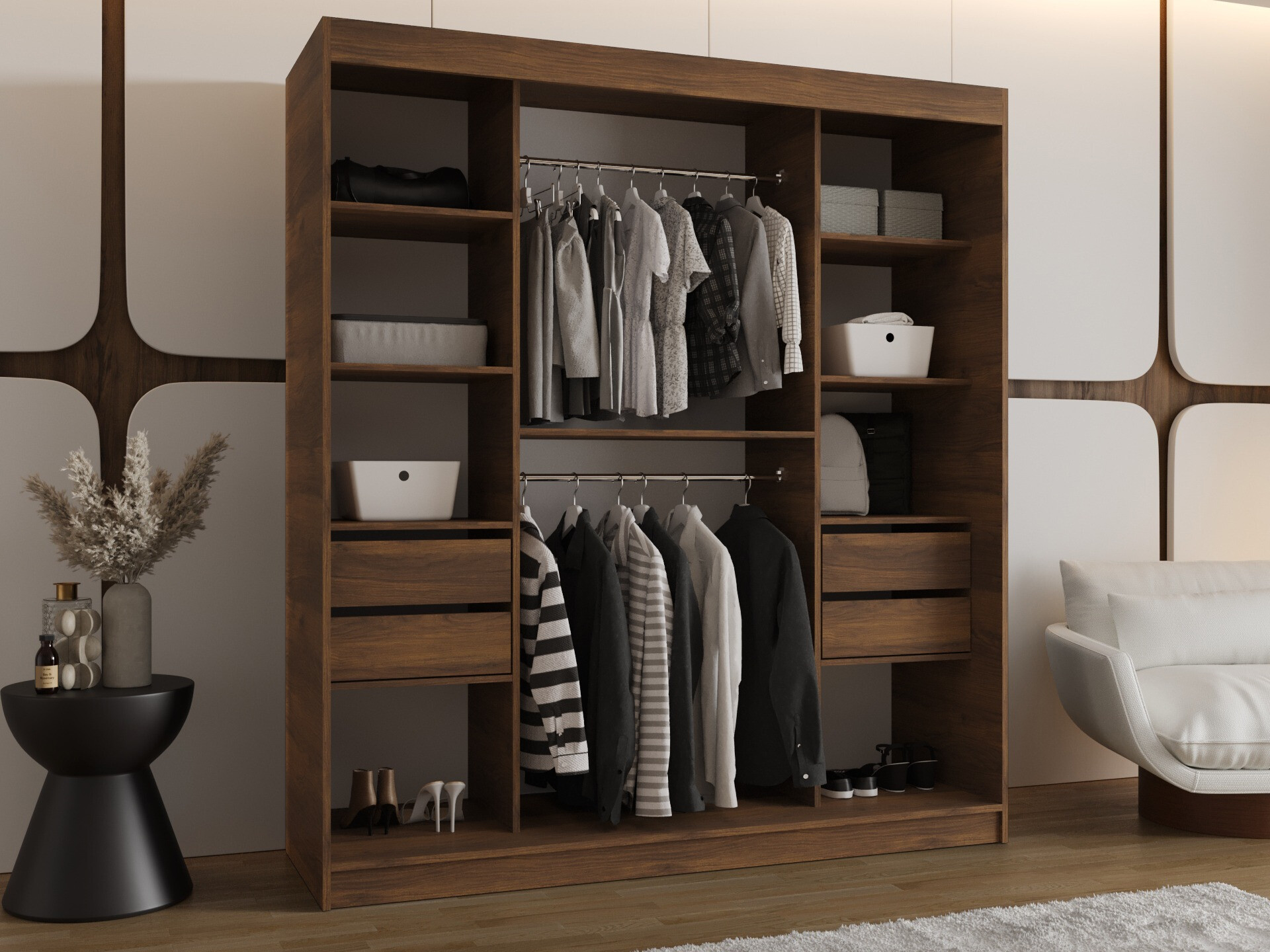 Wardrobe Hartford 507 (Walnut)