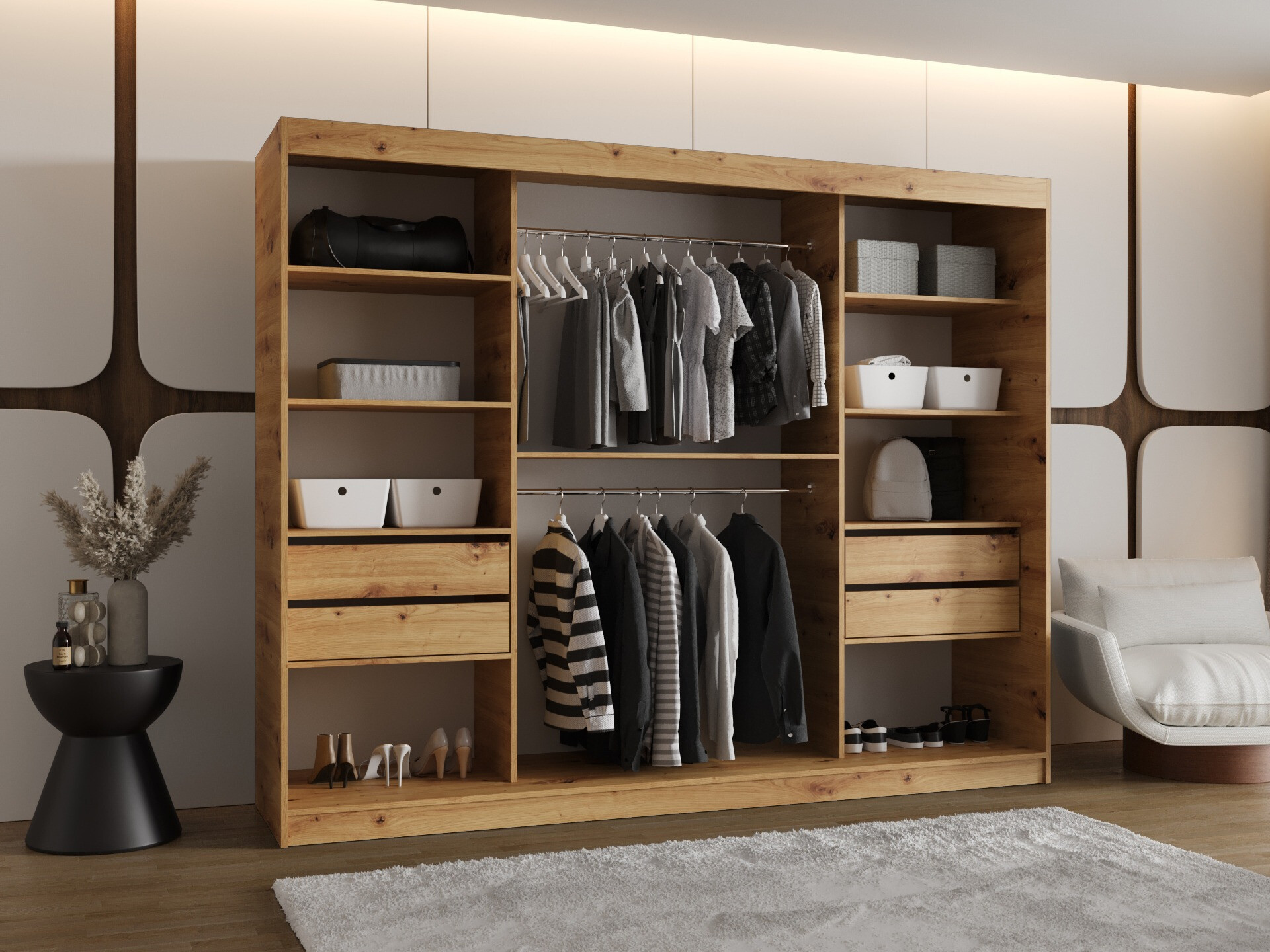 Wardrobe Hartford 508 (Artisan oak)