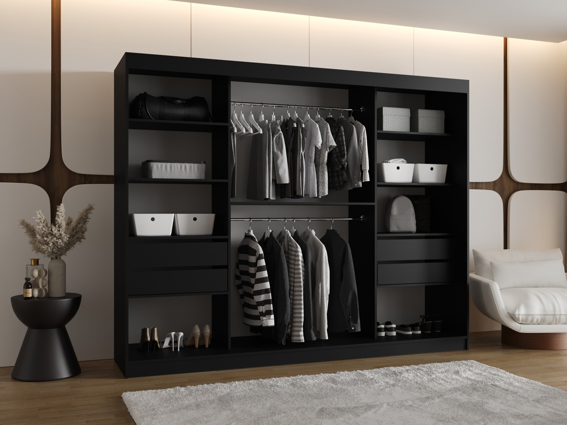 Wardrobe Hartford 508 (Black)