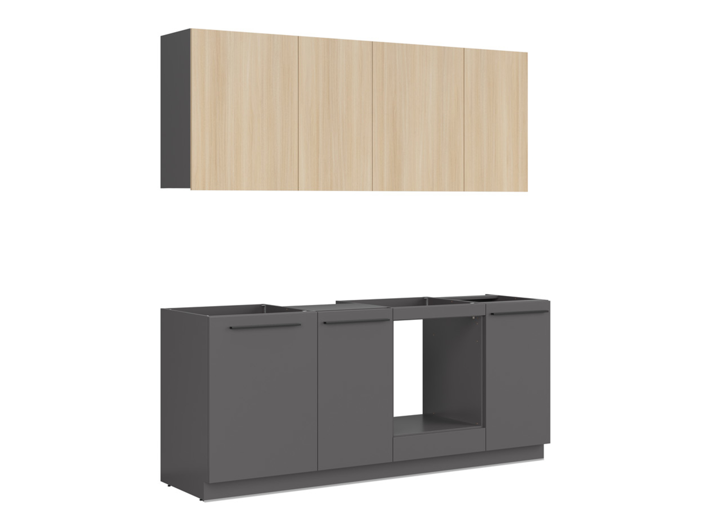 Kitchen set Boston 793 (Anthracite + Light oak)