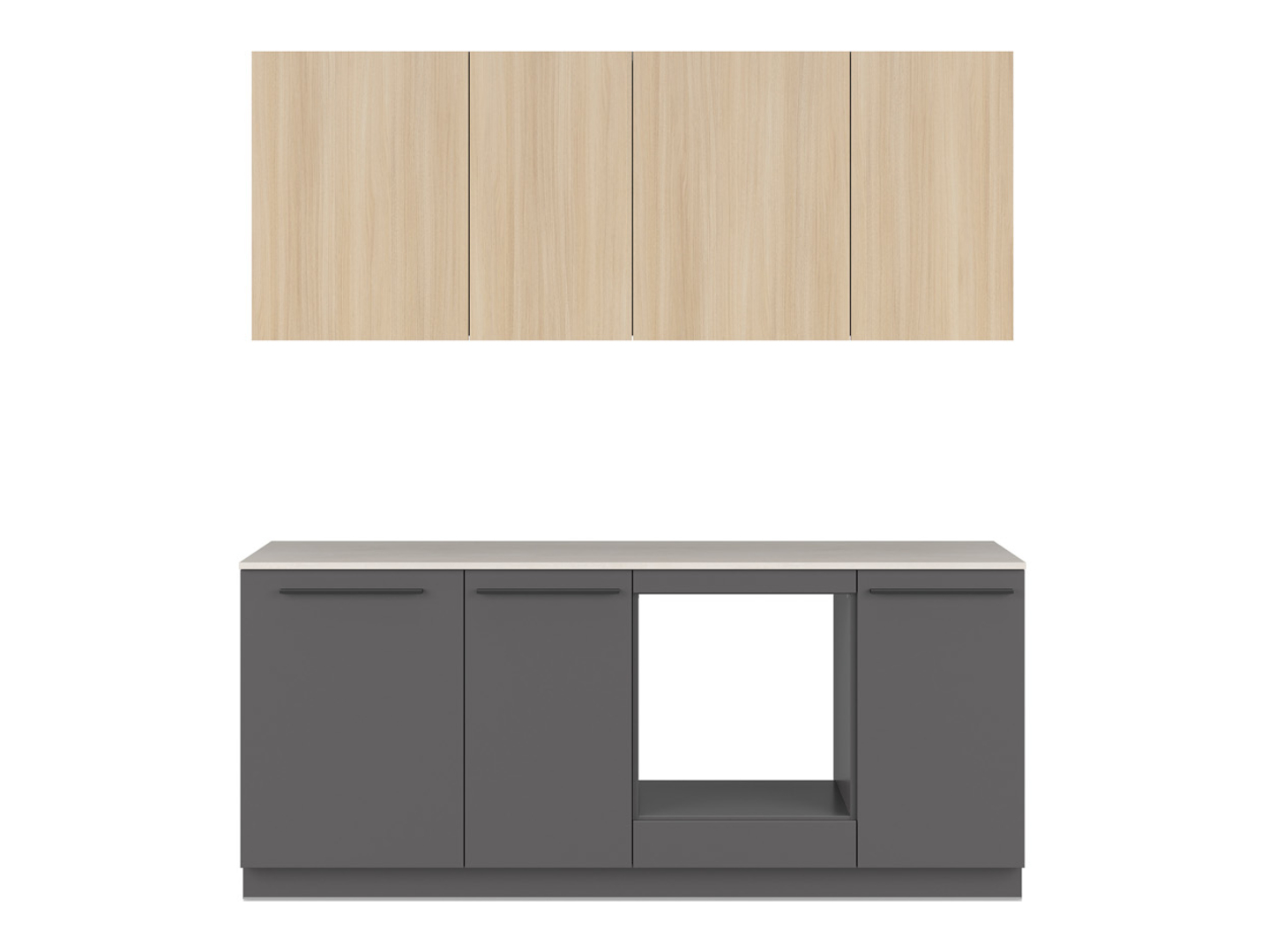 Kitchen set Boston 793 (Anthracite + Light oak)