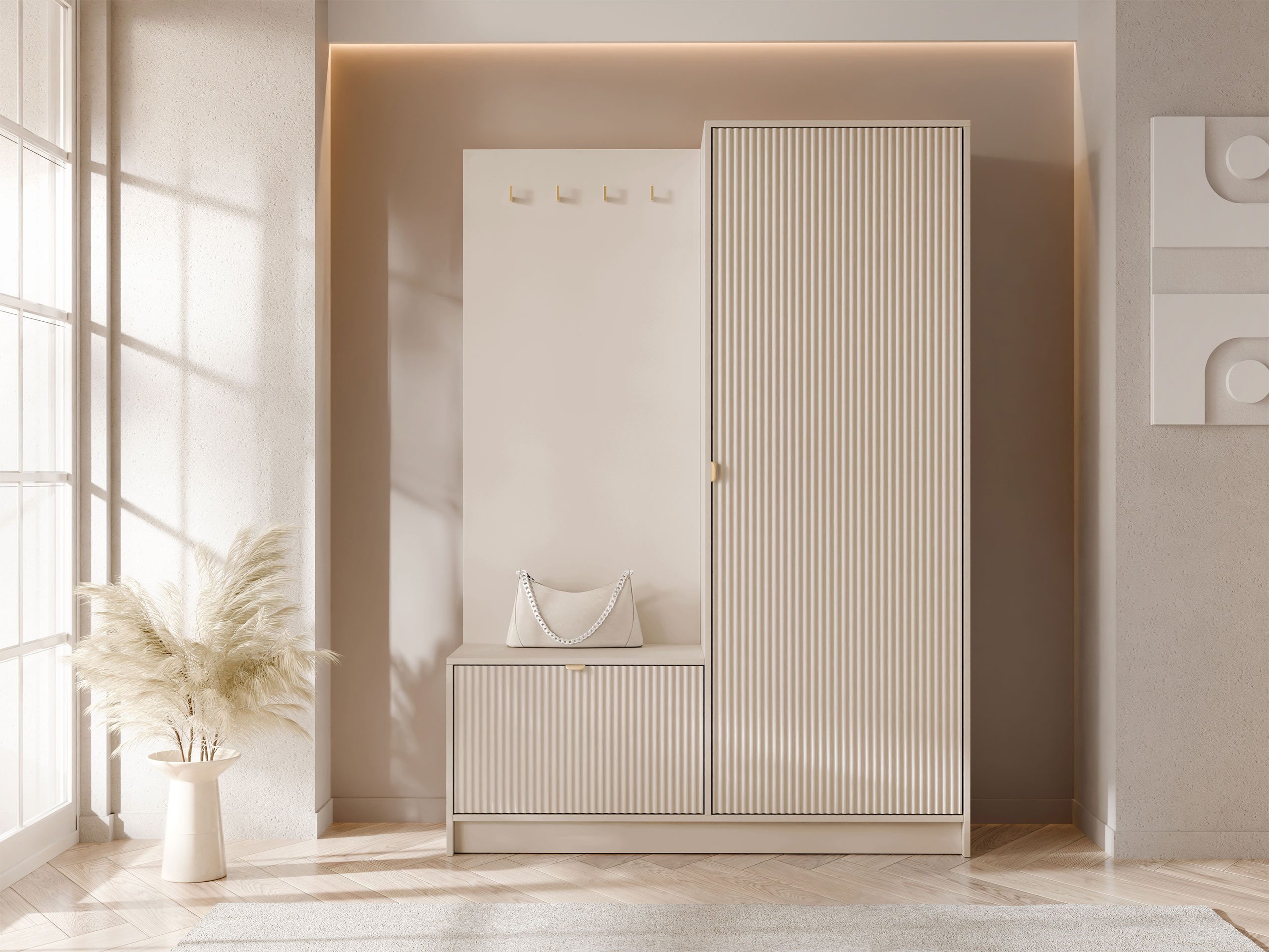 Hallway set Comfivo Papilio (Beige)