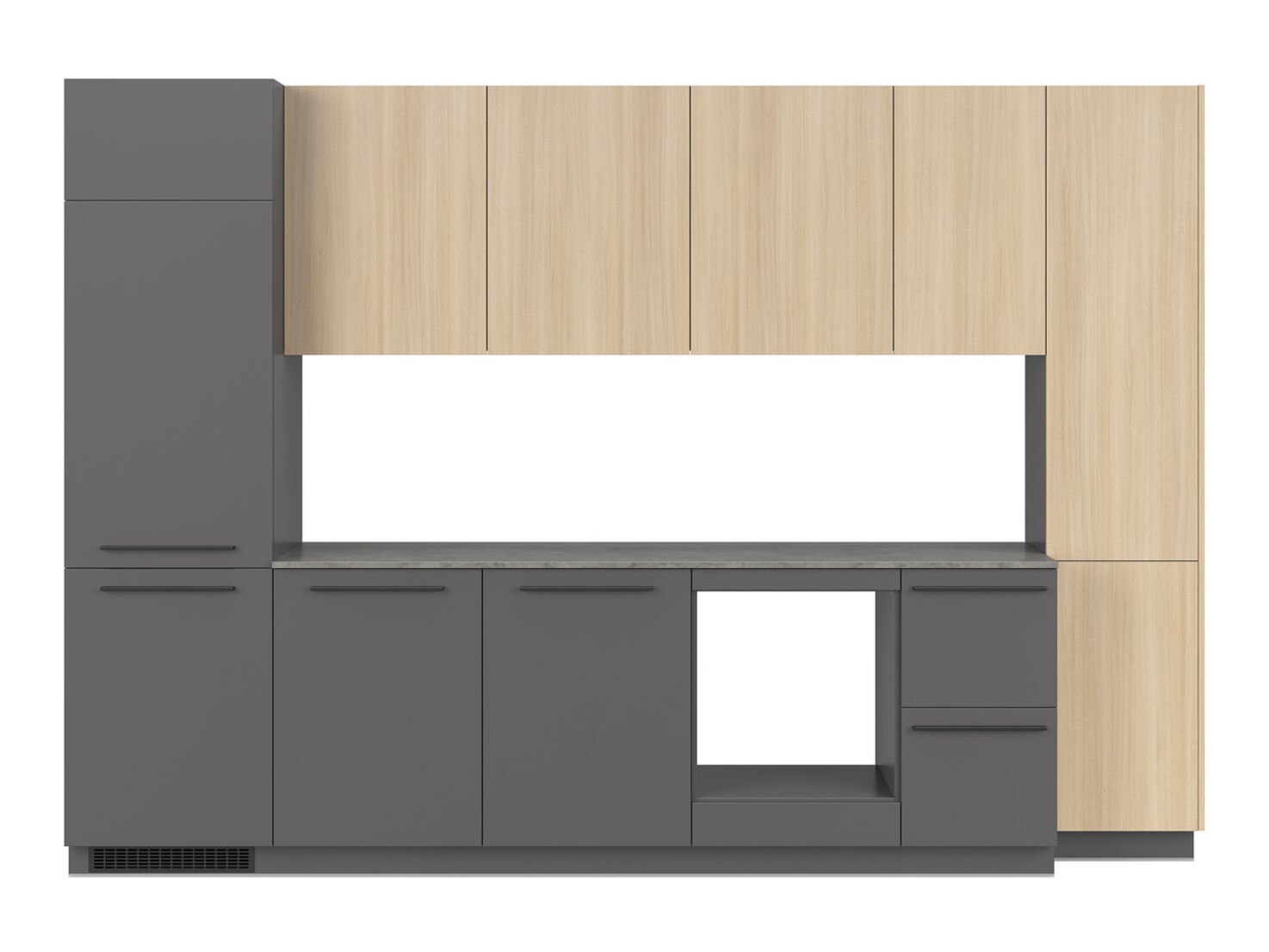 Kitchen set Boston 796 (Anthracite + Light oak)