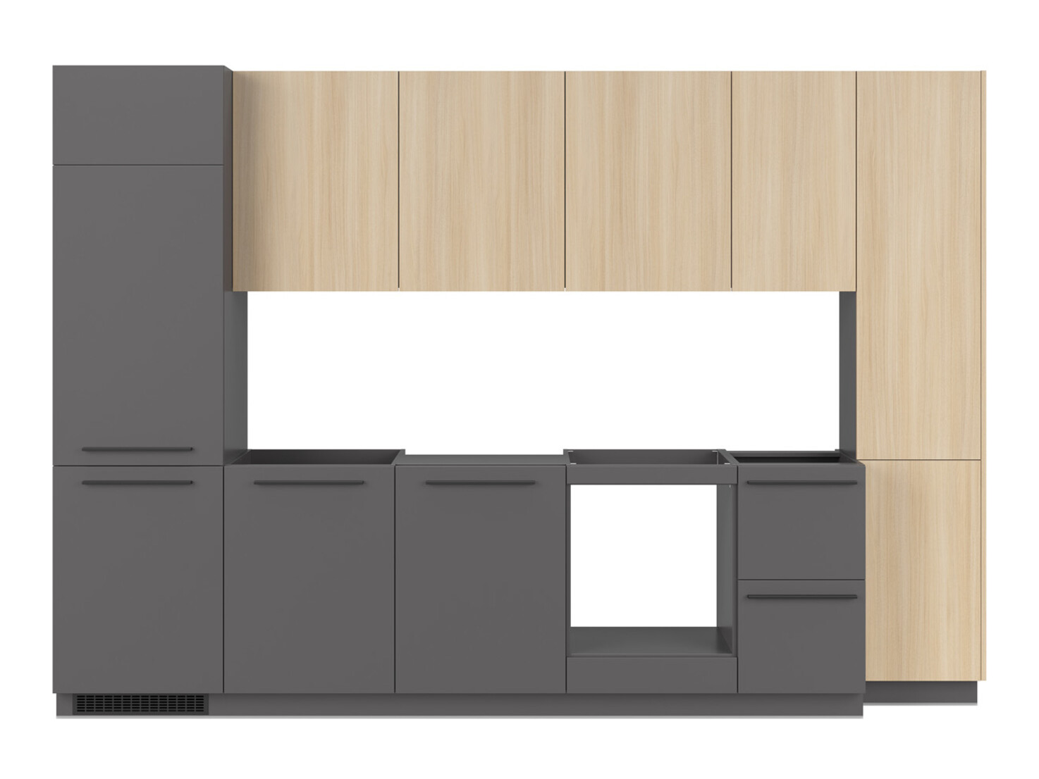 Kitchen set Boston 796 (Anthracite + Light oak)