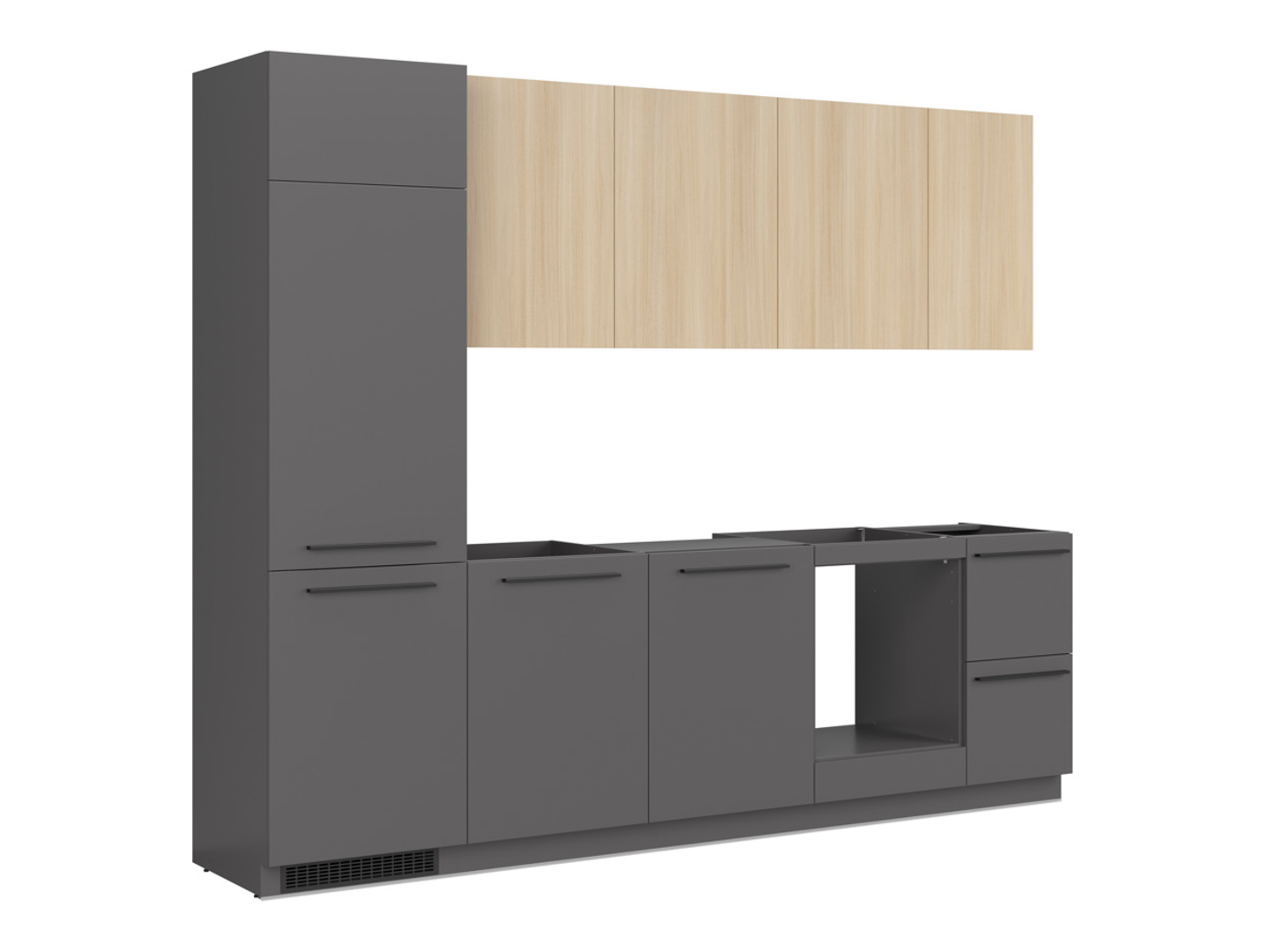 Kitchen set Boston 798 (Anthracite + Light oak)