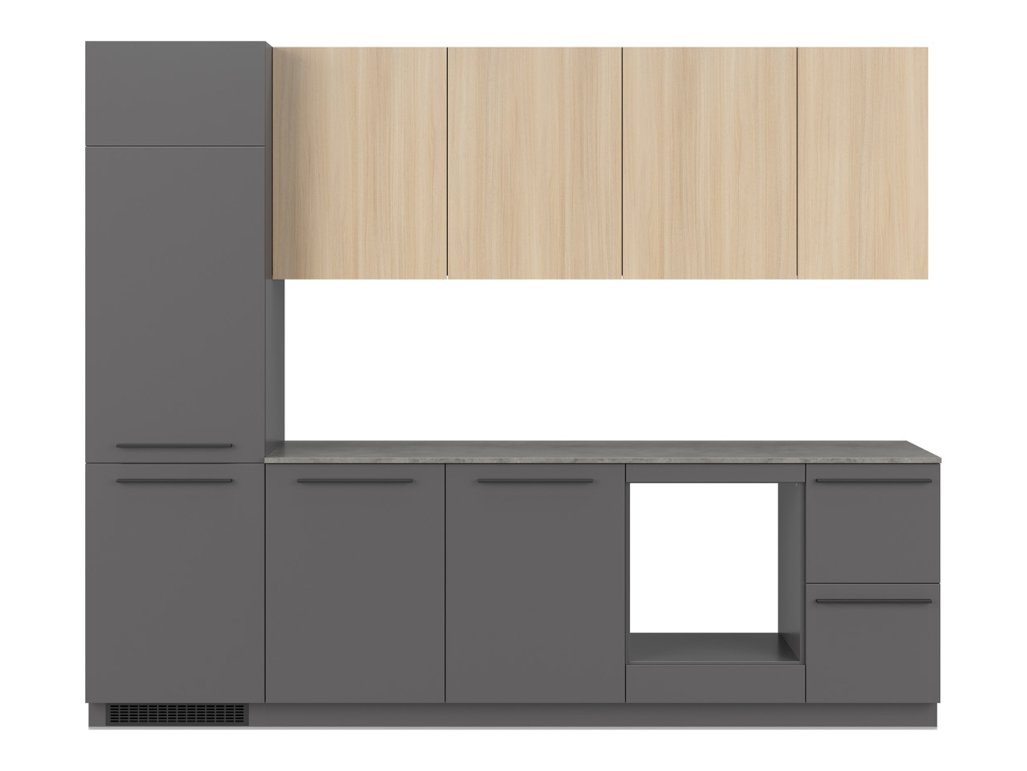 Kitchen set Boston 798 (Anthracite + Light oak)