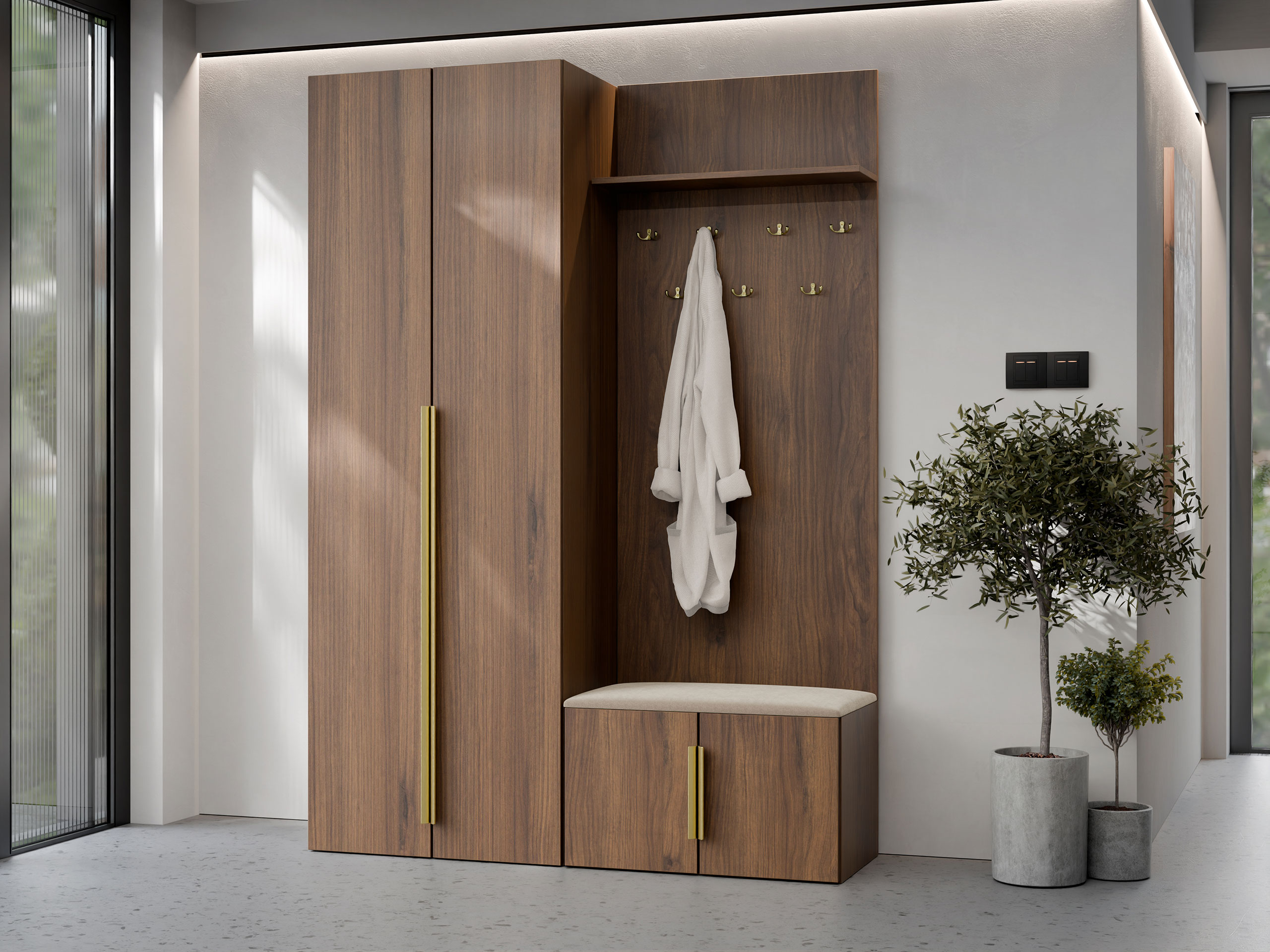 Hallway set Comfivo Auditor I (Walnut)