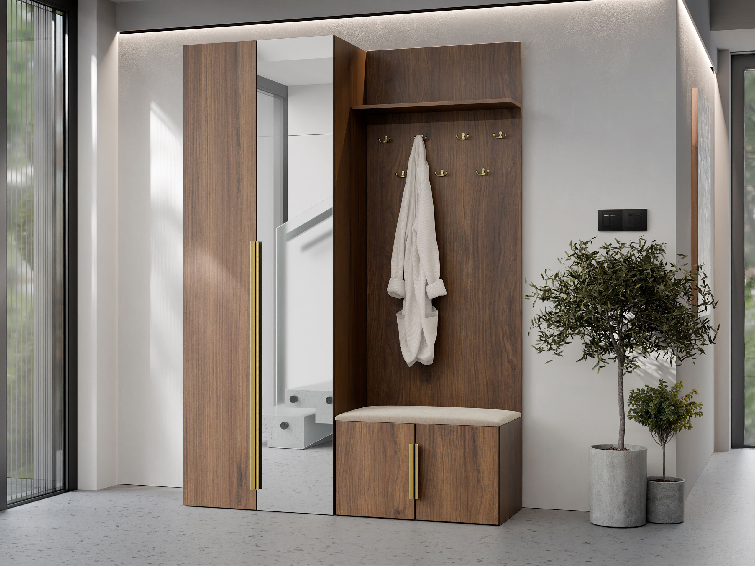 Hallway set Comfivo Auditor (Walnut)