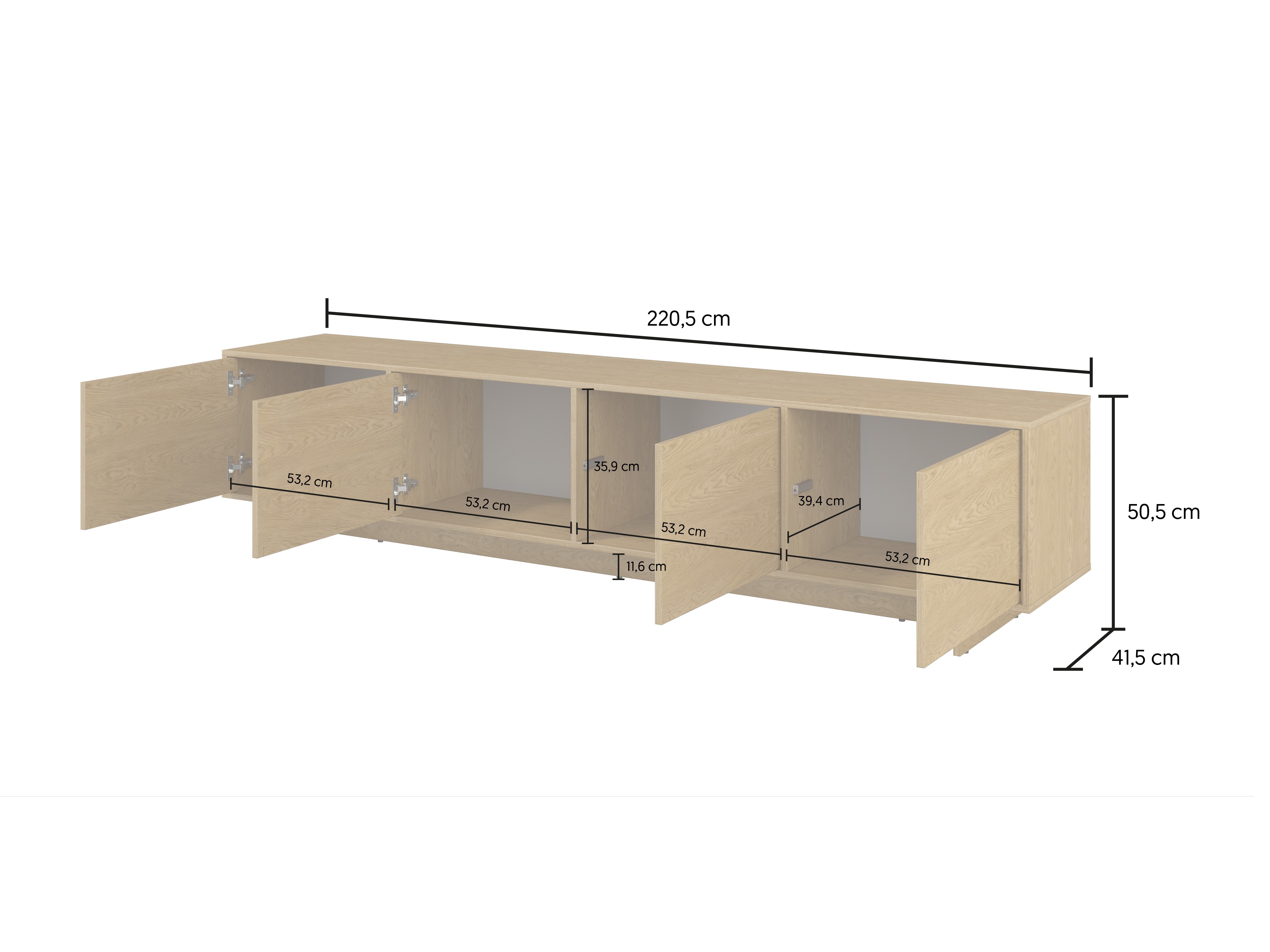 TV stand Cavbali 101 (Oak)