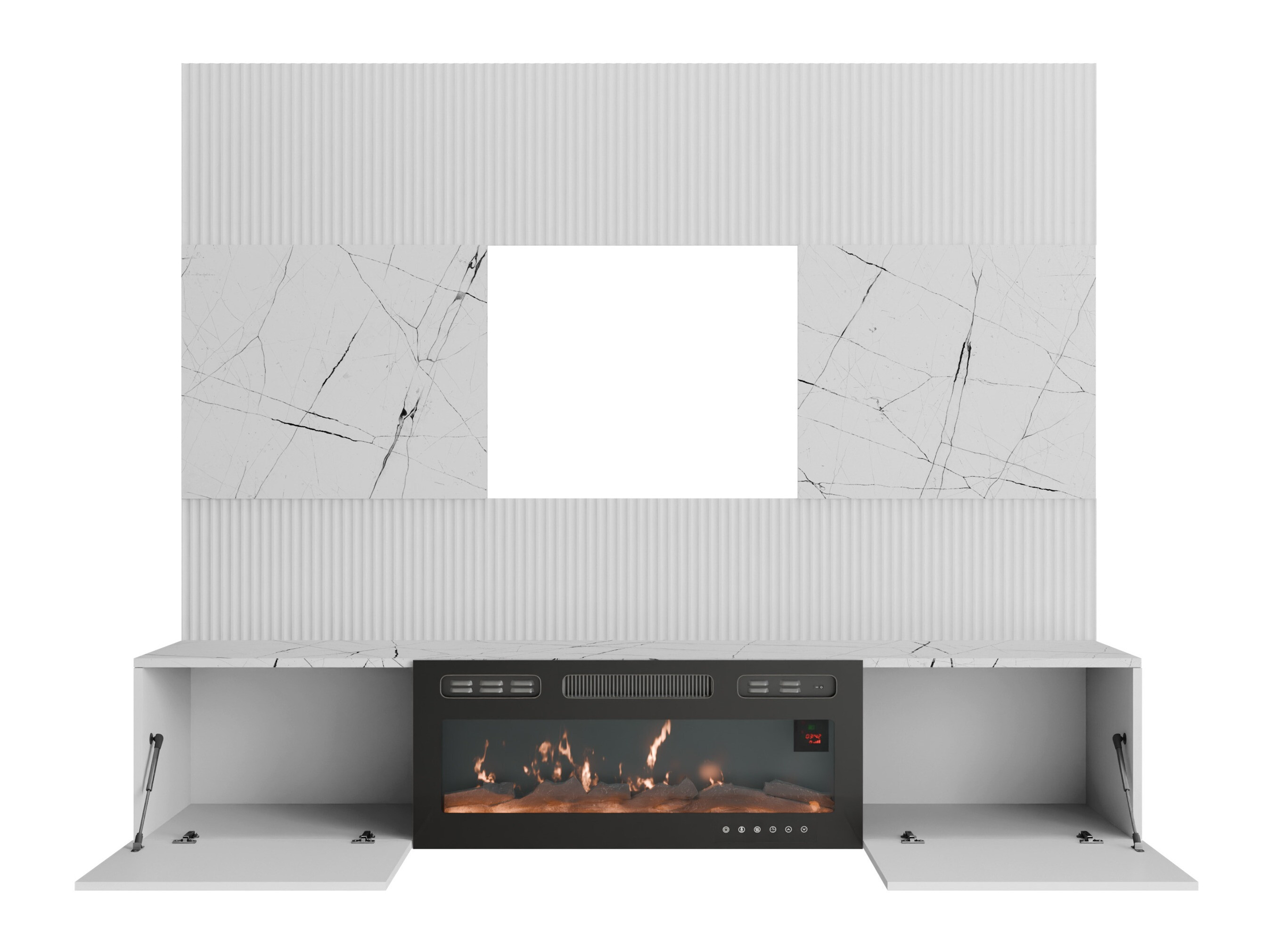 Living room set Comfivo Salix VII (Black + Black marble)