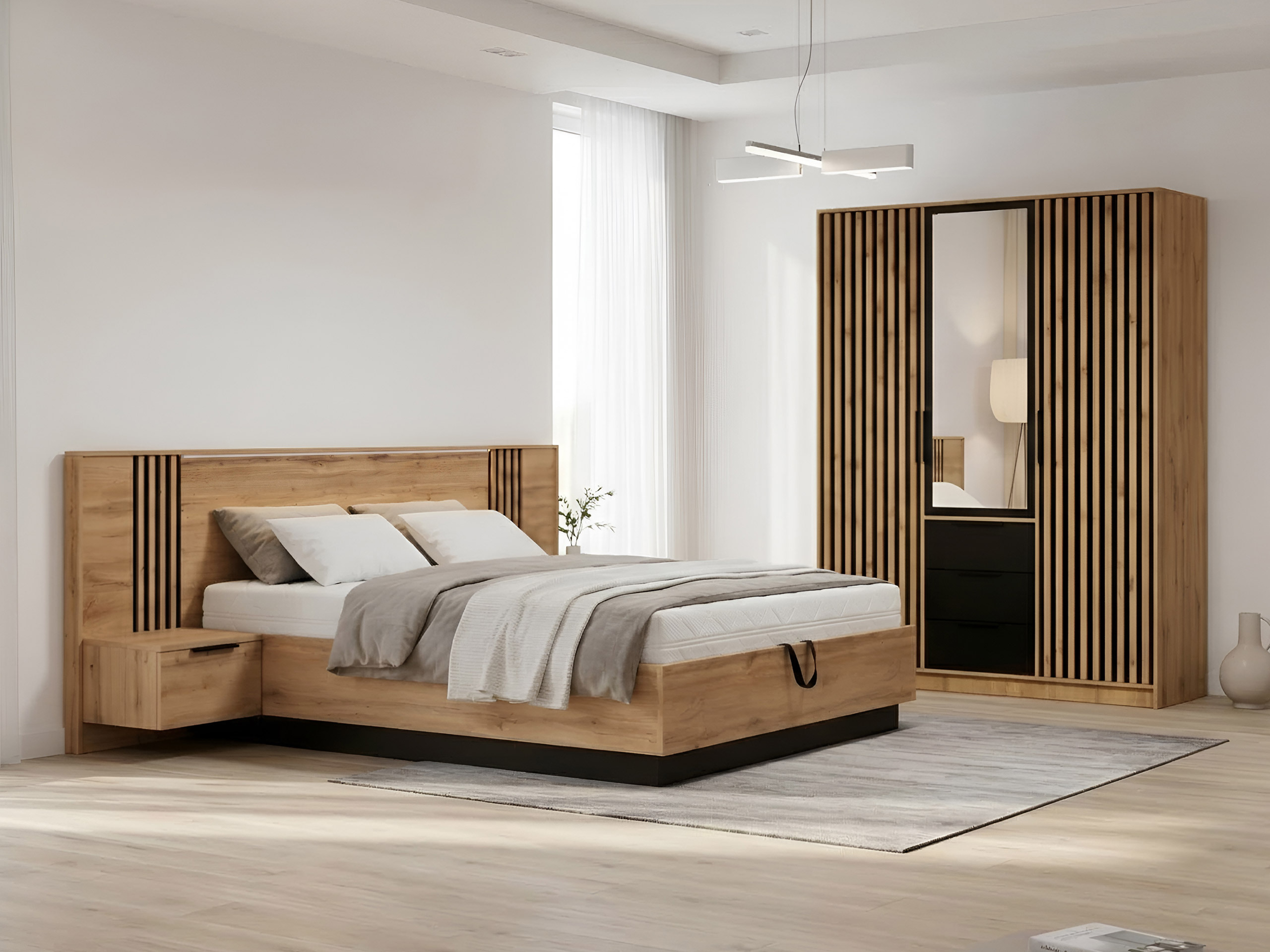Bed Collis (Wotan Oak + Black)