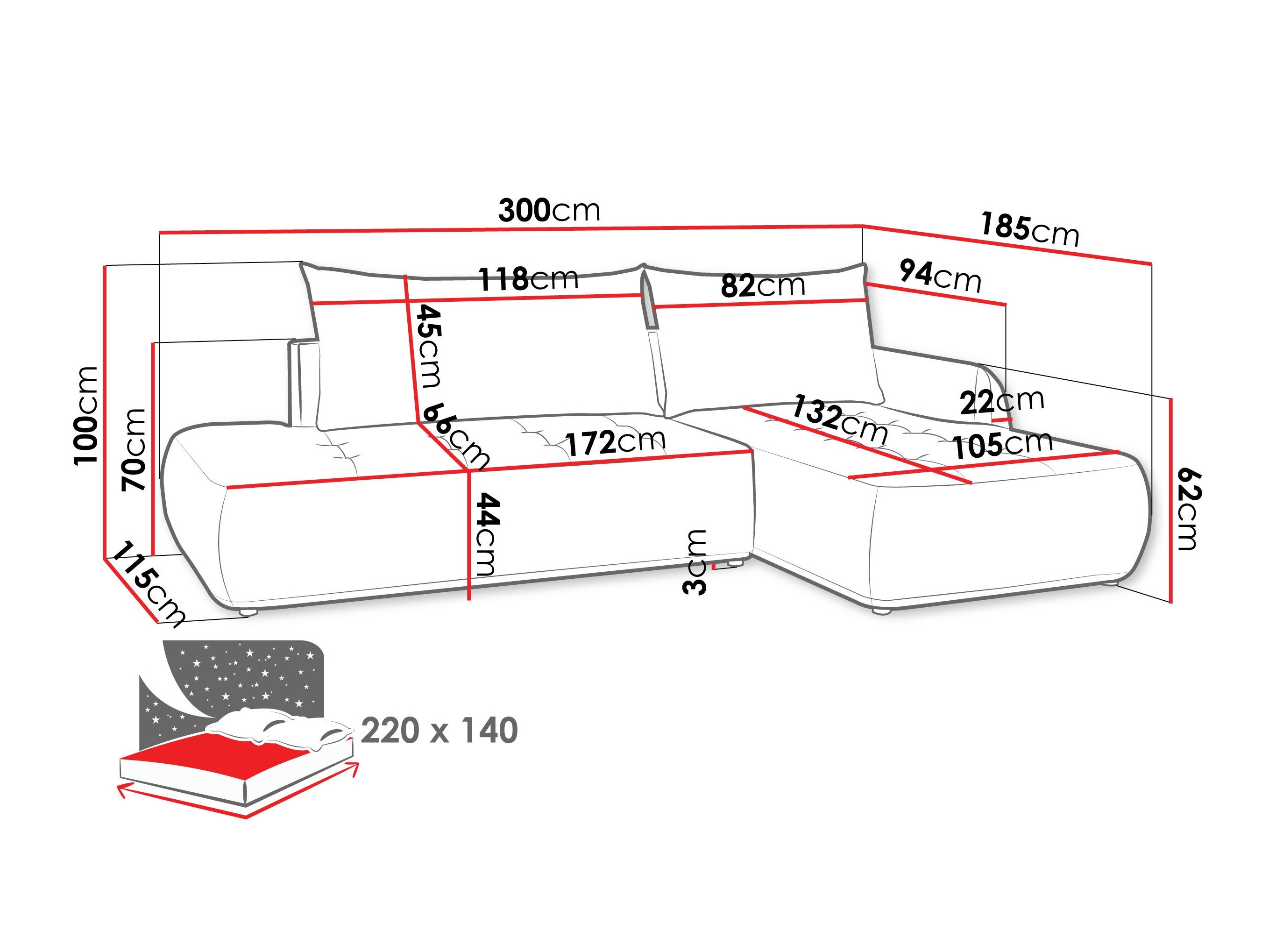 Corner sofa Sora I (Cruz 80)