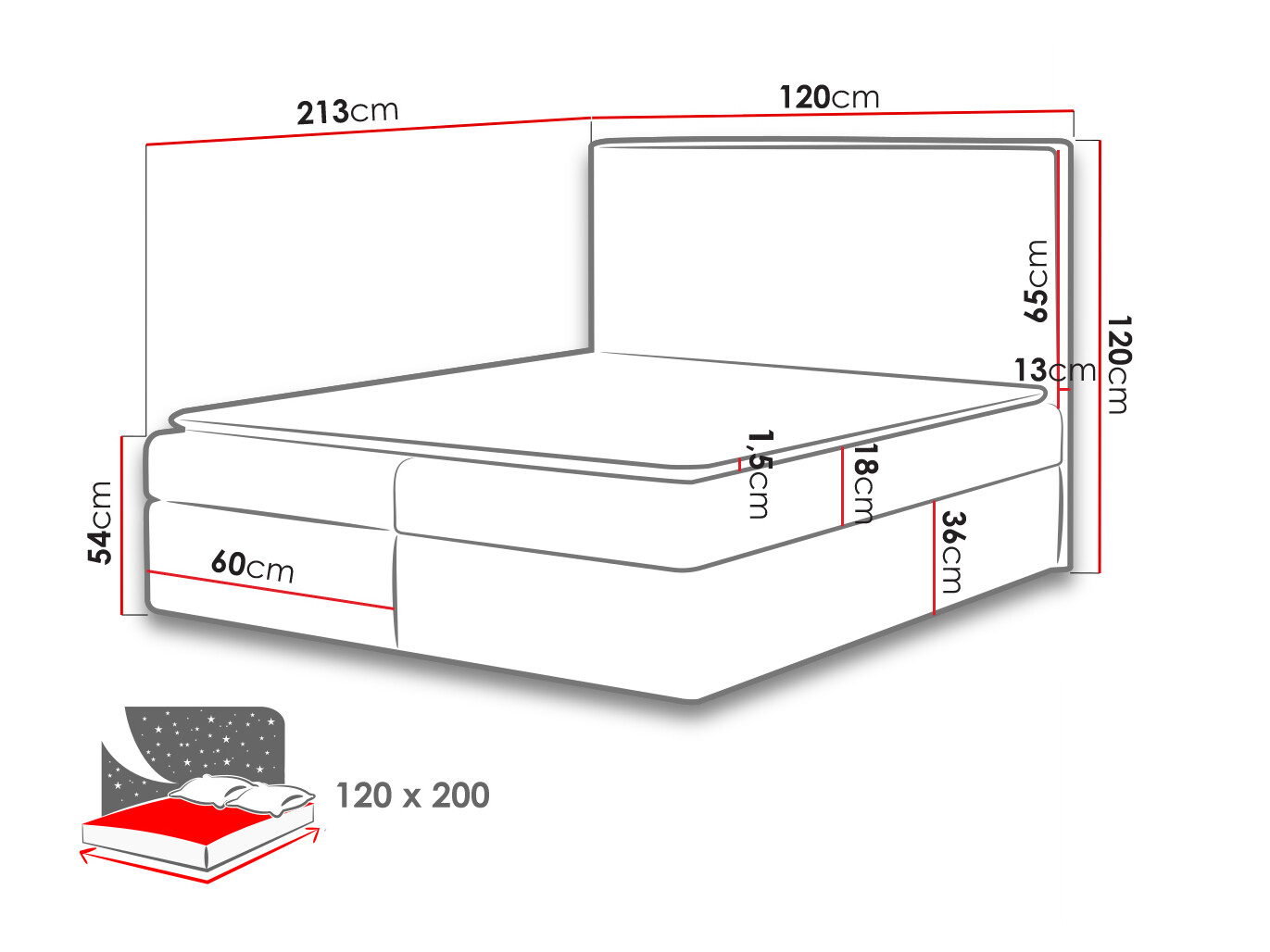 Continental bed Butyrum (Muna 08)