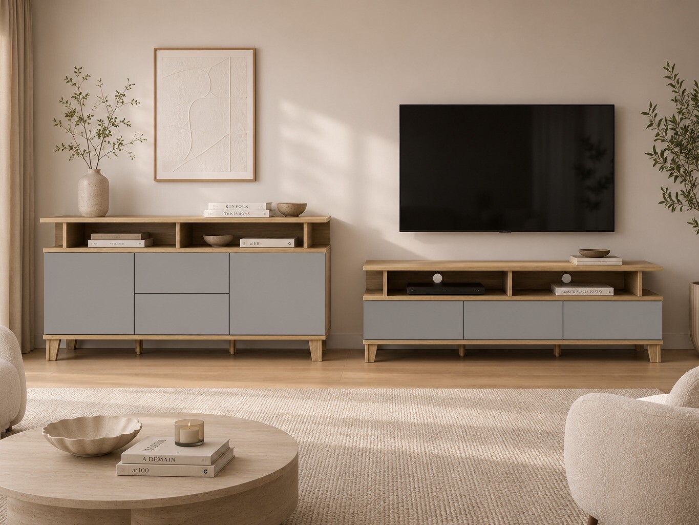 Chest of drawers Evarveru 105 (Grey)