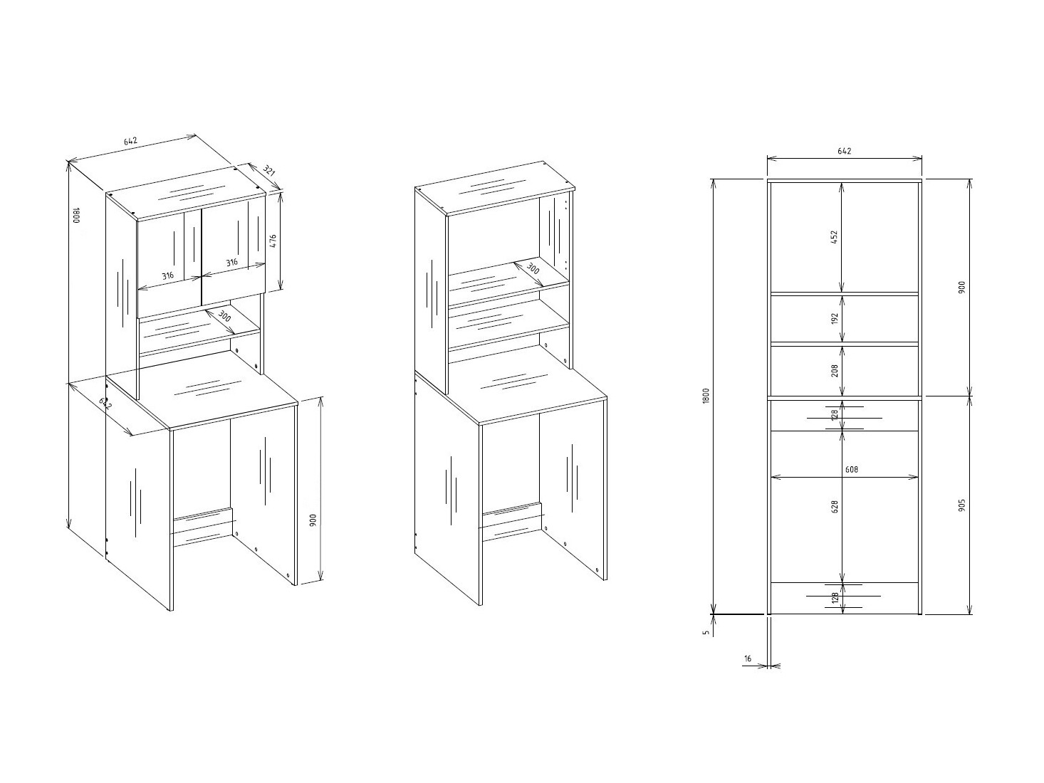 Bathroom shelf Balelbo 112 (Anthracite + Artisan oak)