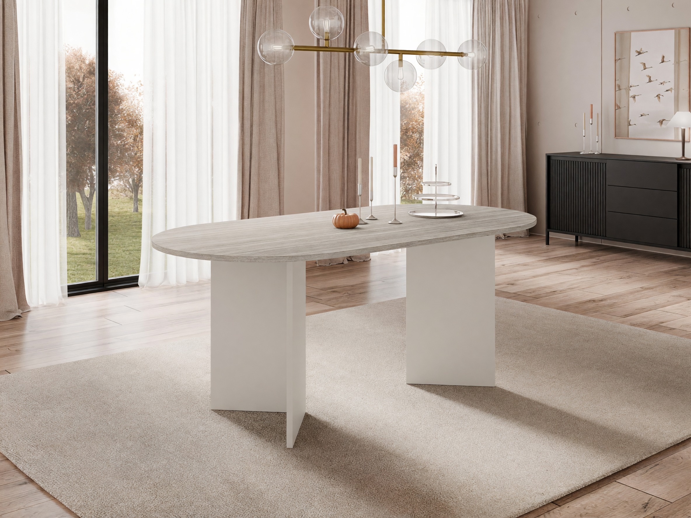 Table Comfivo Fungus (Light Travertine + Beige)