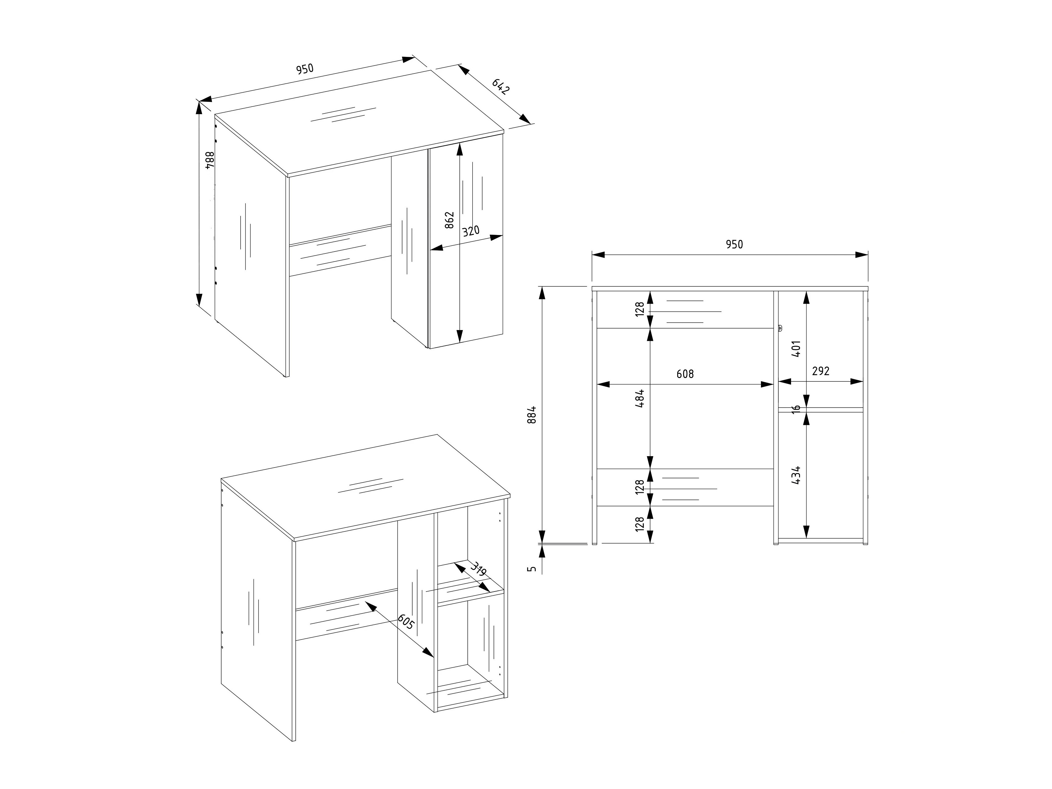 Standing bathroom cabinet Balelbo 114 (White)