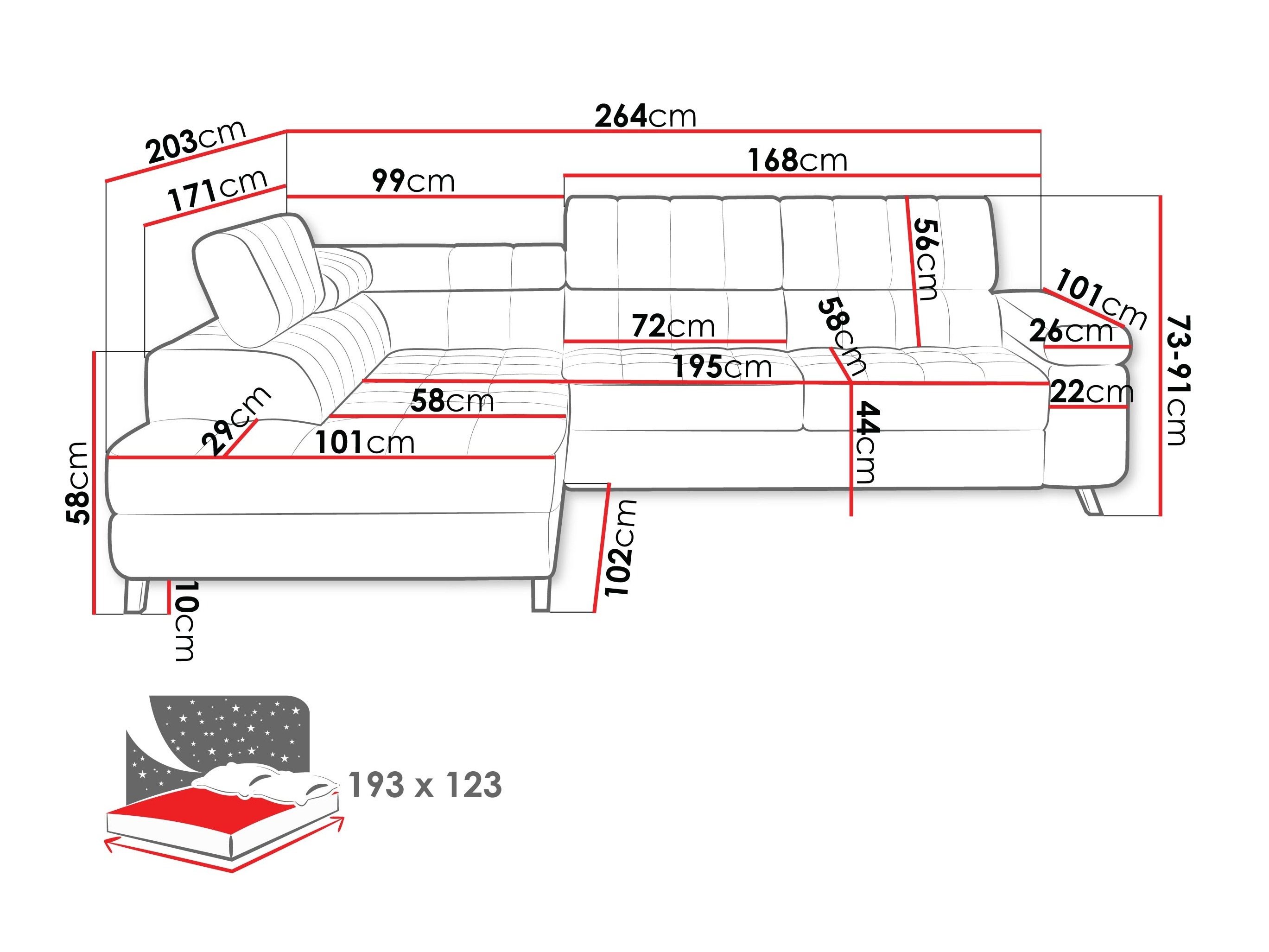 Corner sofa Comfivo Agnus (Lumo 55)