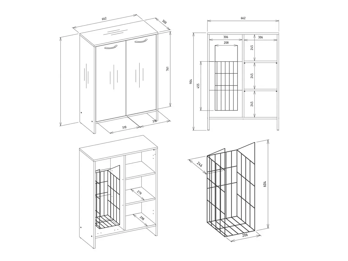 Standing bathroom cabinet Servou 112 (Cashmere)