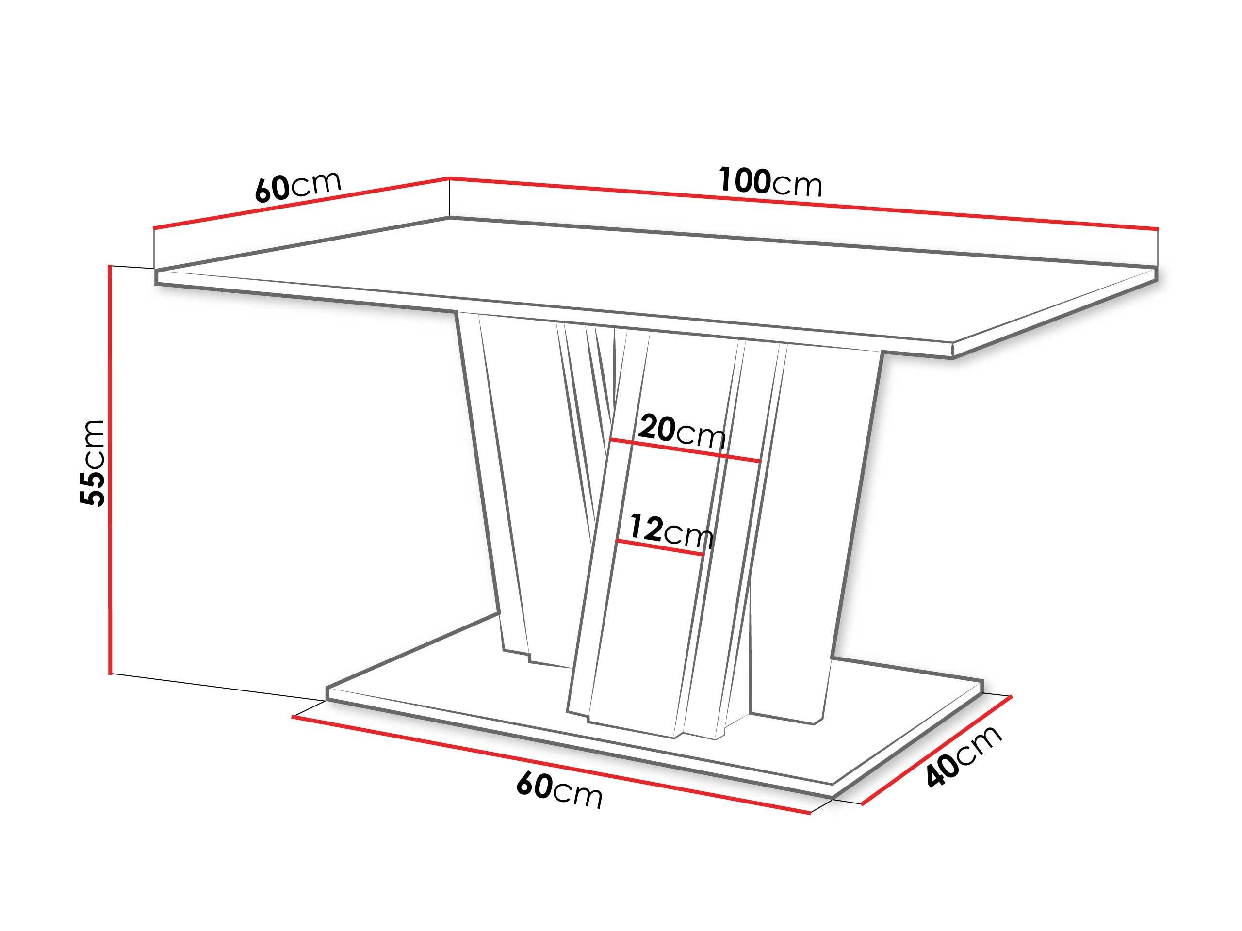 Coffee table Goodyear 138 (Black marble + Black)