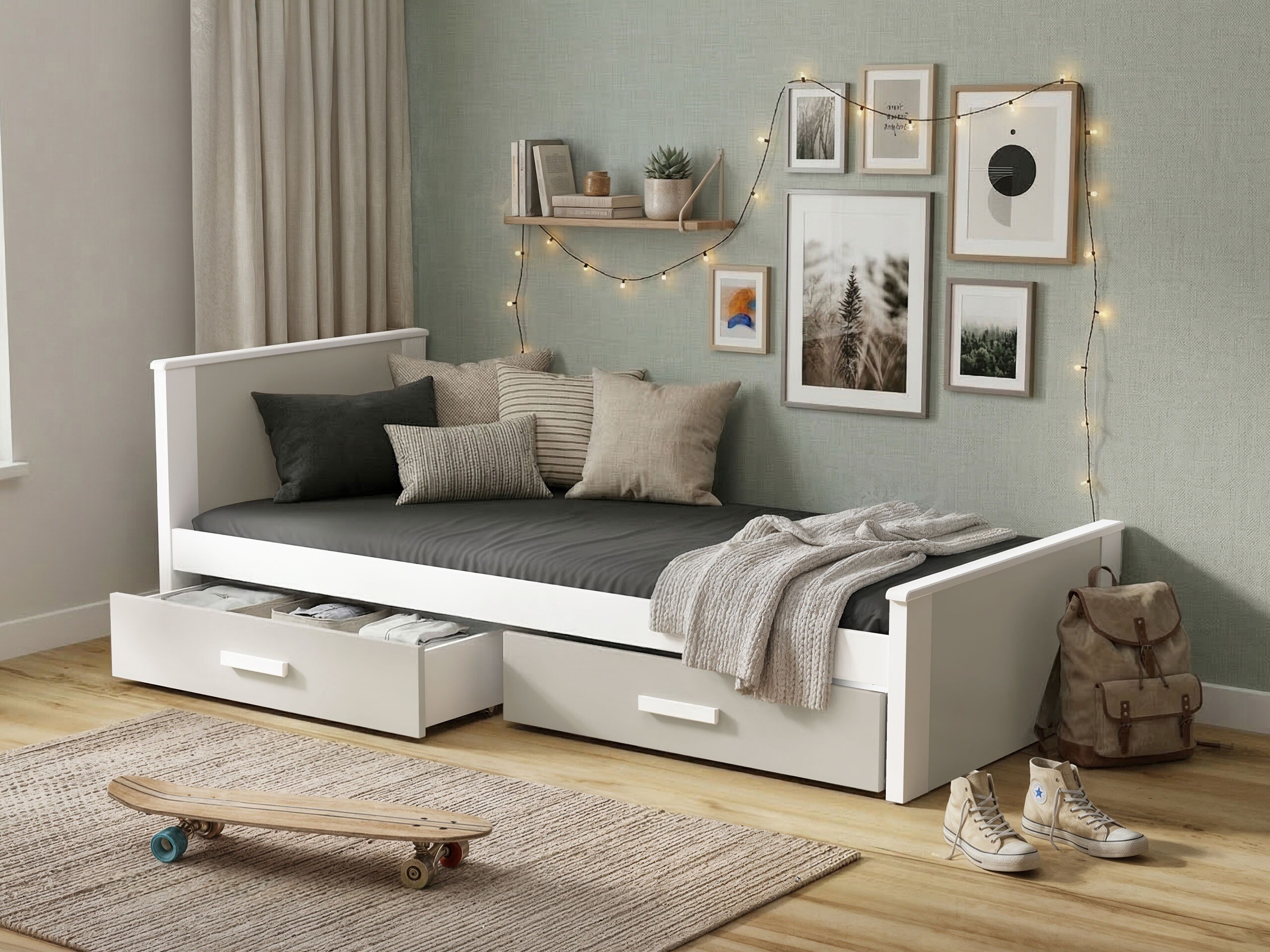 Bed Henderson 116 (White + Cashmere)