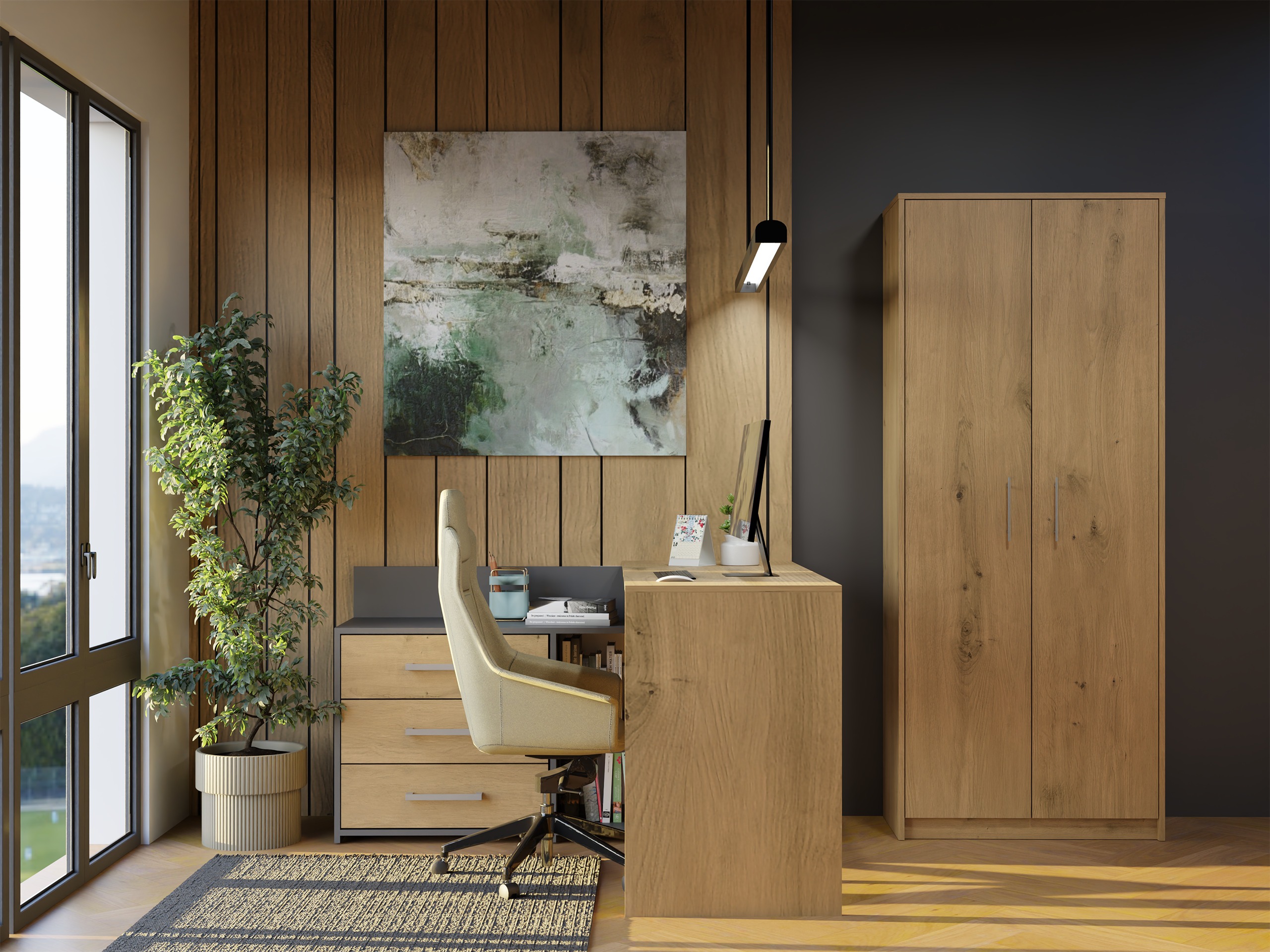Bookcase Mandeville 196 (Artisan oak)