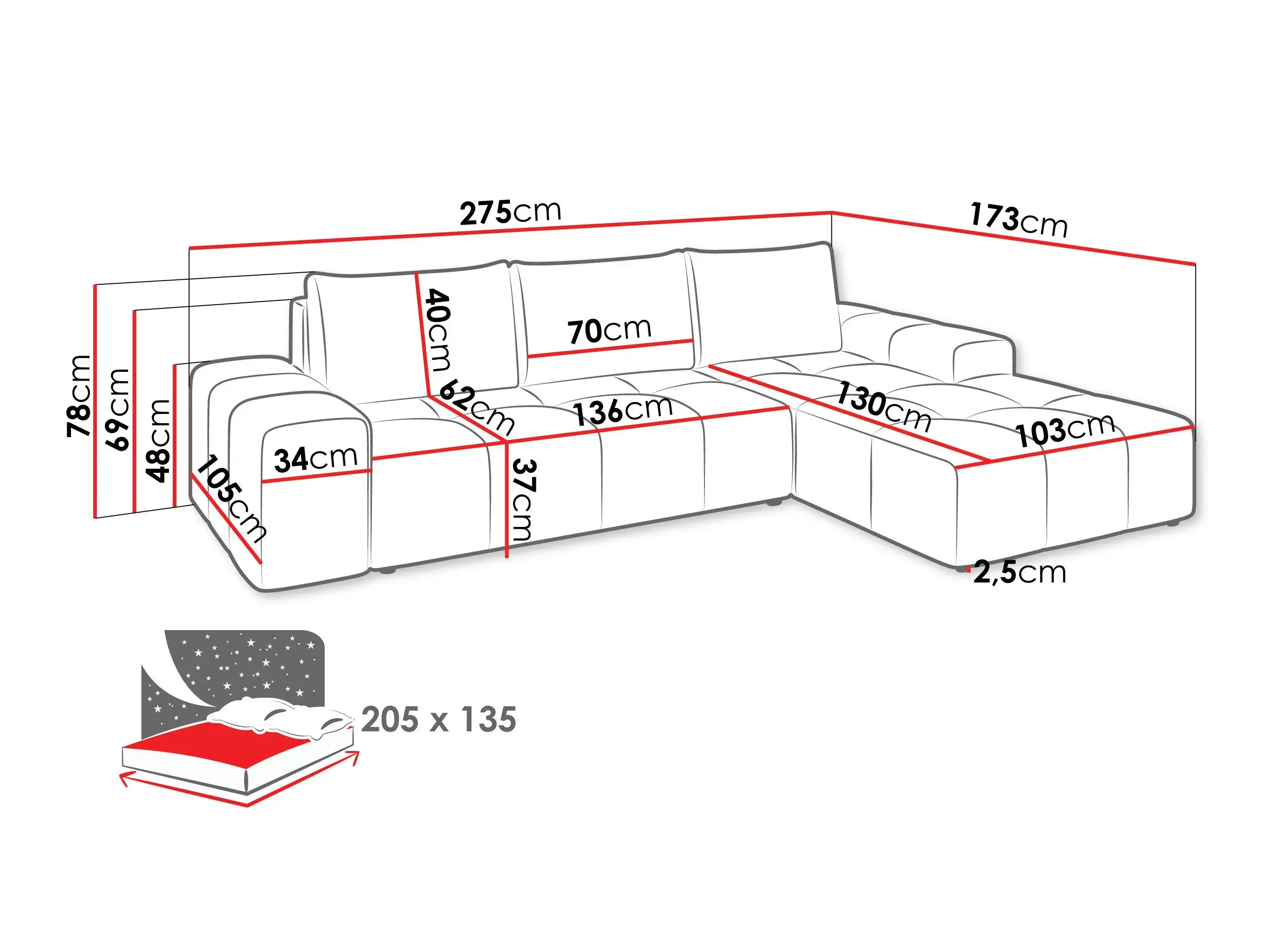 Corner sofa Comfivo Origor I (Lambi 06)