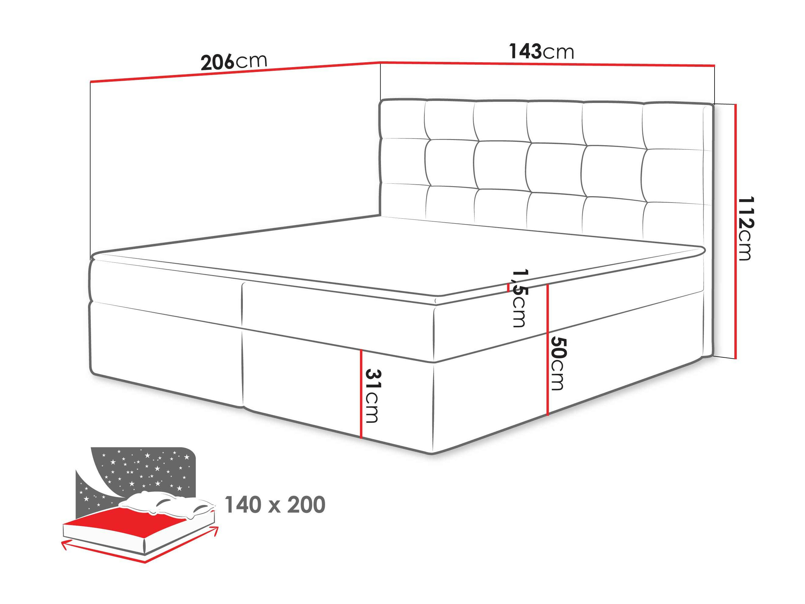 Continental bed Comfivo Osculum I (Polo 891)