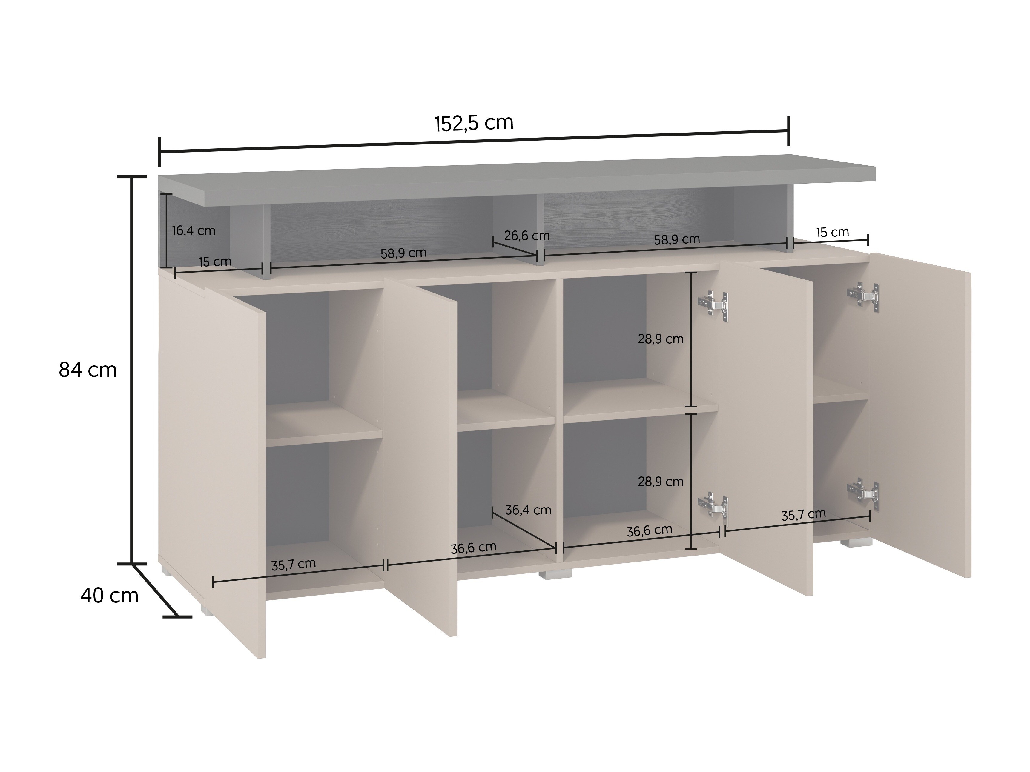 Sideboard Virvele 100 (Congo + Anthracite)