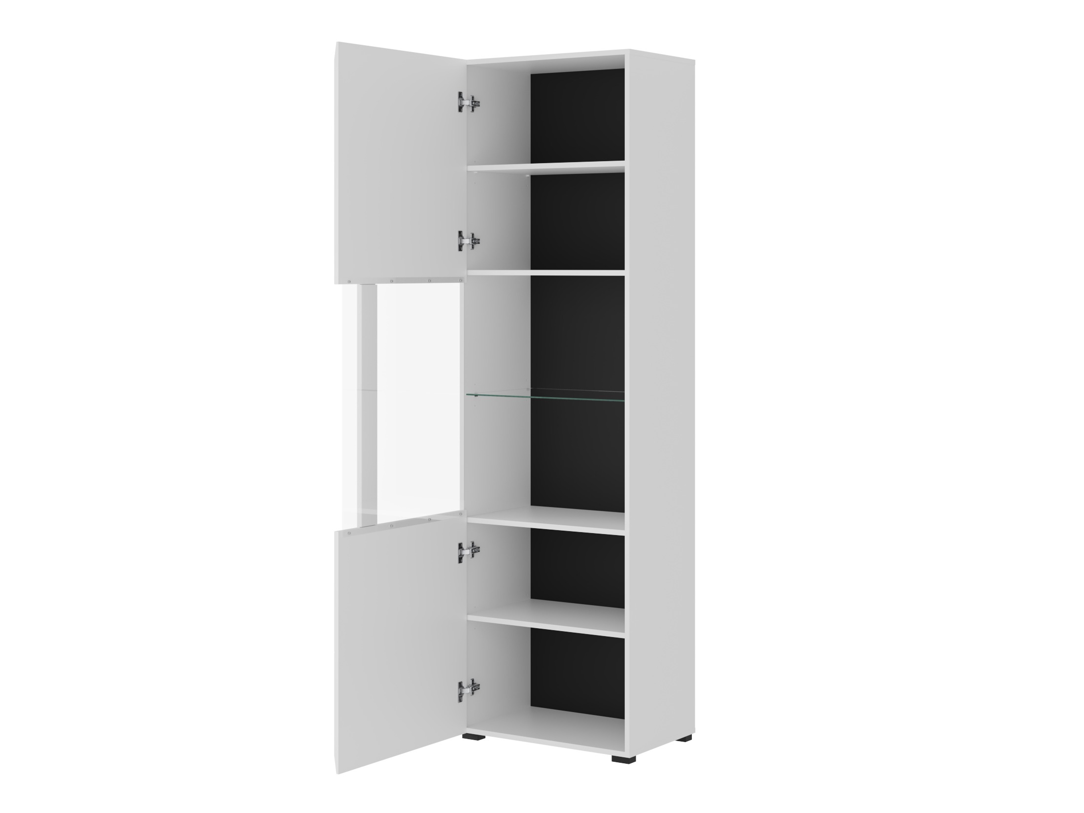 Bookcase Ophsalu 110 (White + Glossy white)