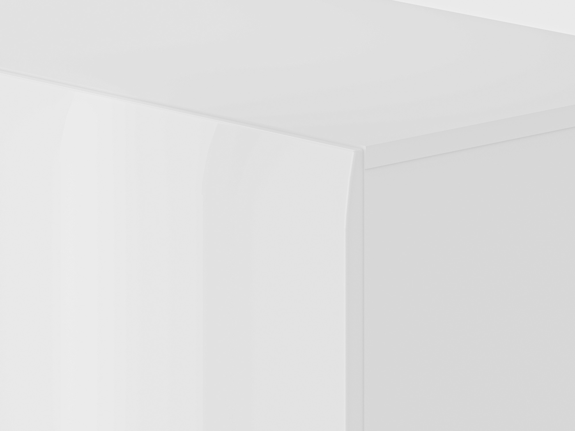 Chest of drawers Ophsalu 106 (White + Glossy white)