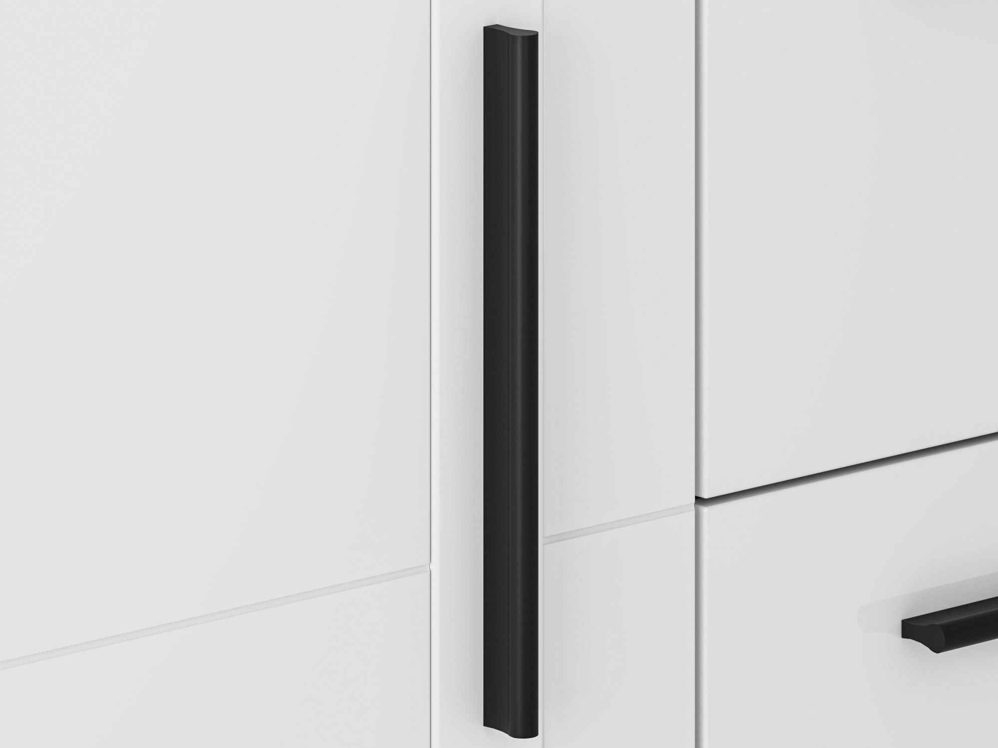 Chest of drawers Ophsalu 106 (White + Glossy white)